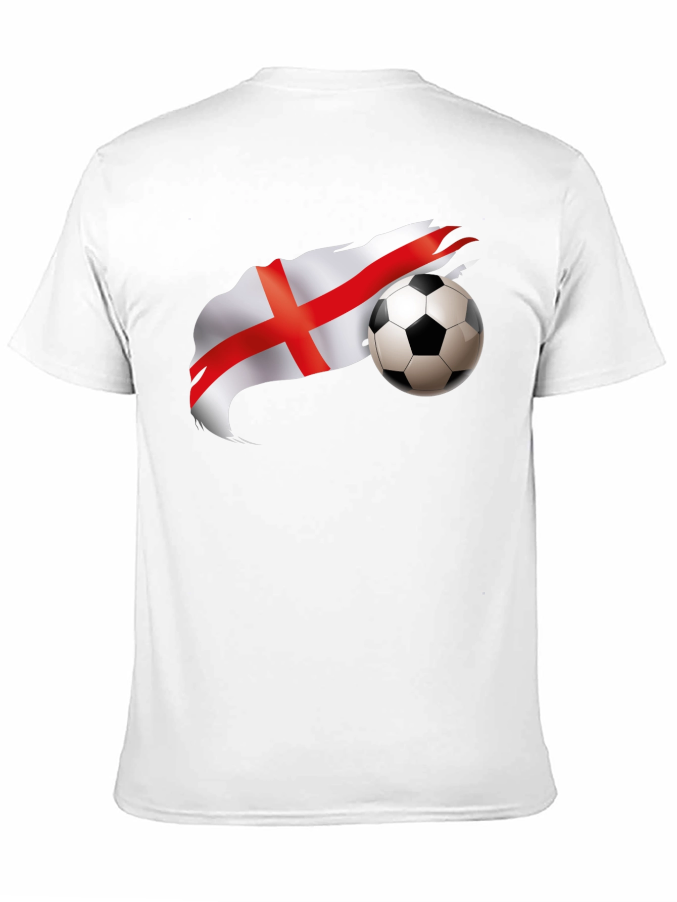 England Flag Football Graphic Black T-Shirt