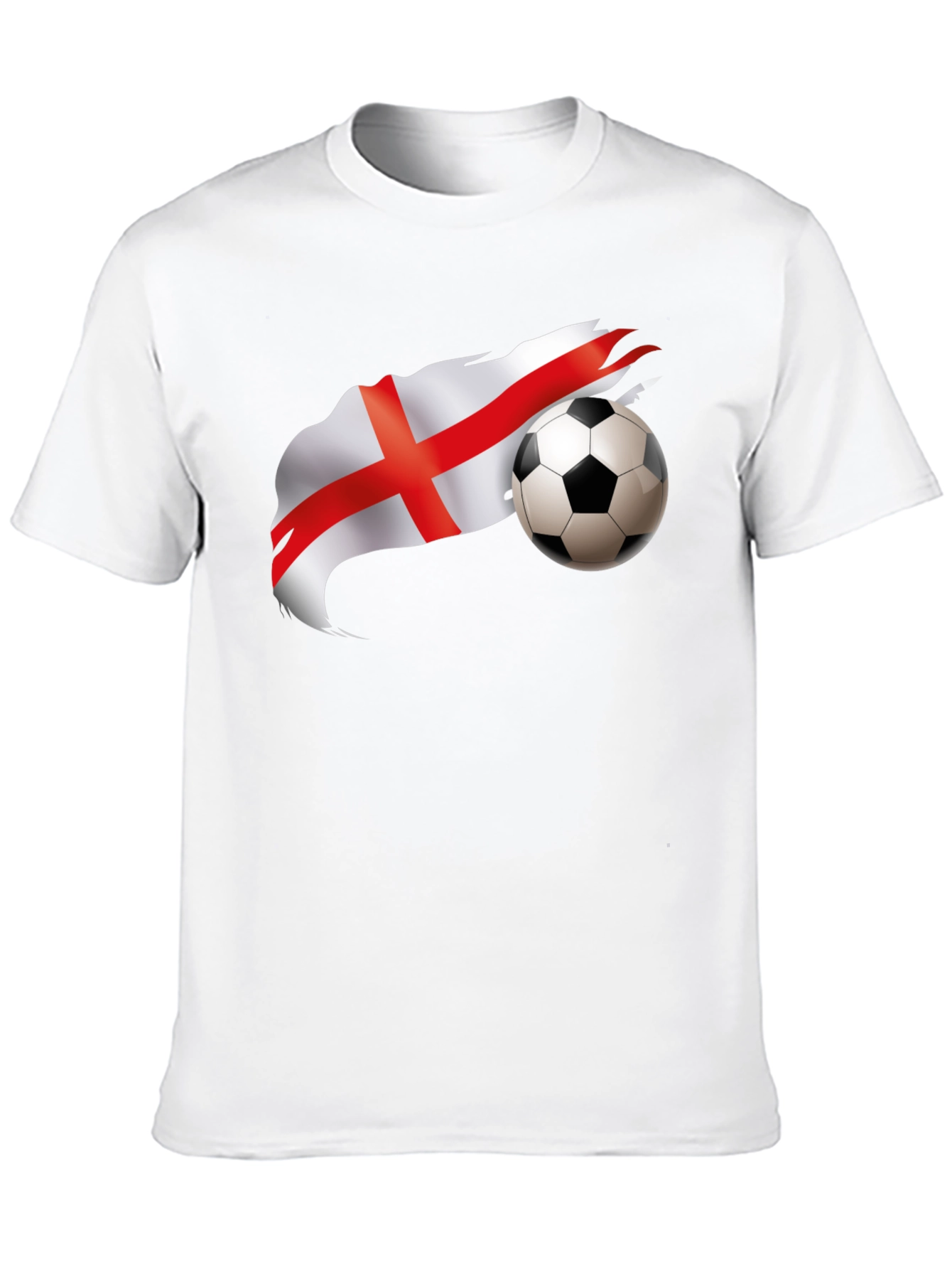 England Flag Football Graphic Black T-Shirt