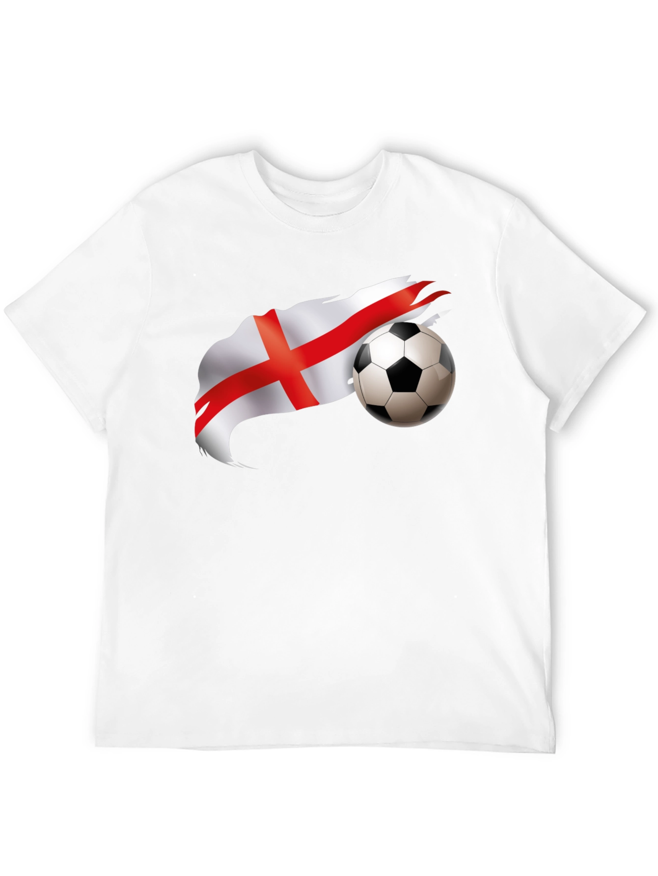 England Flag Football Graphic Black T-Shirt
