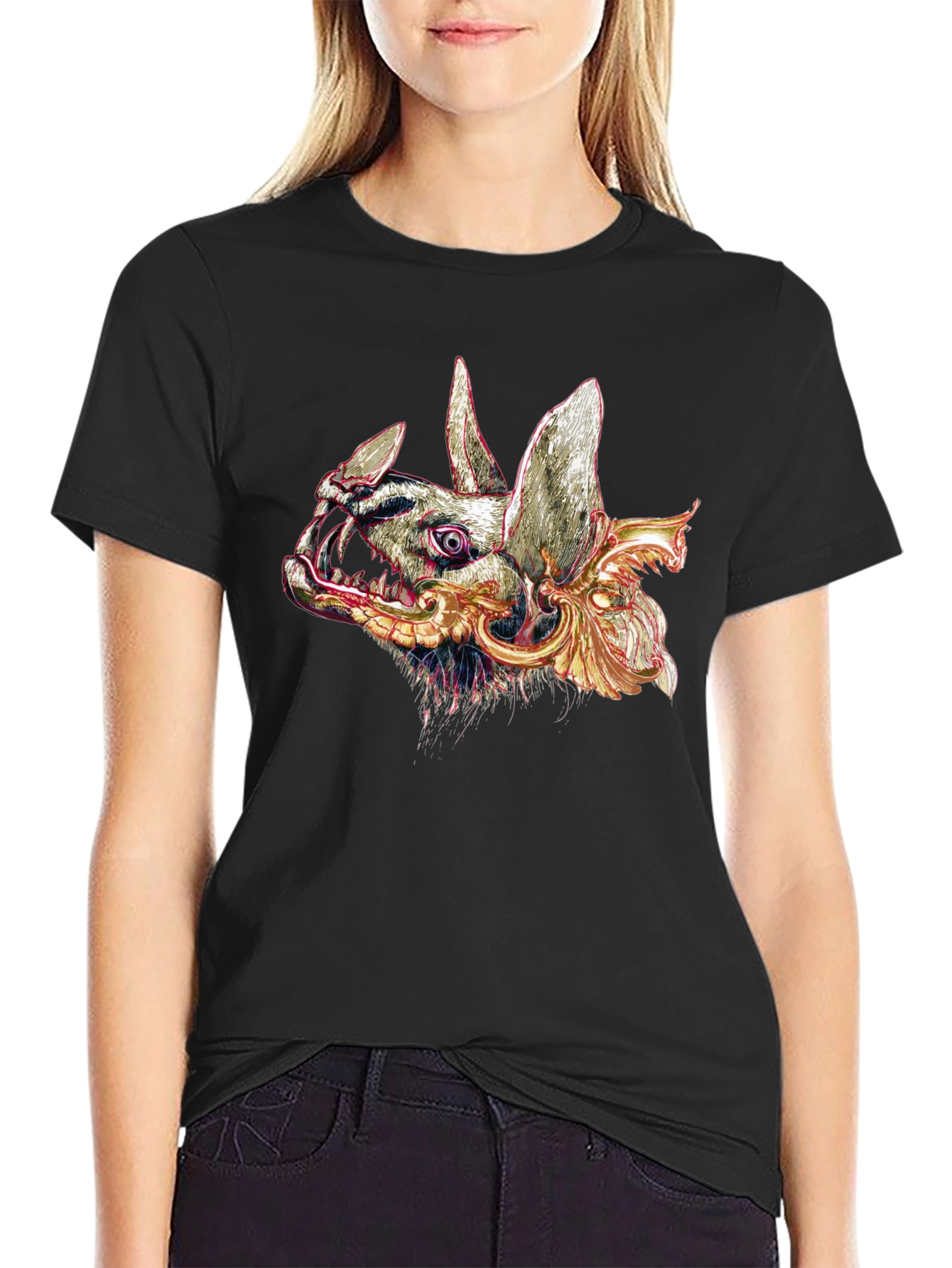 Graphic Bat T-Shirt - Black