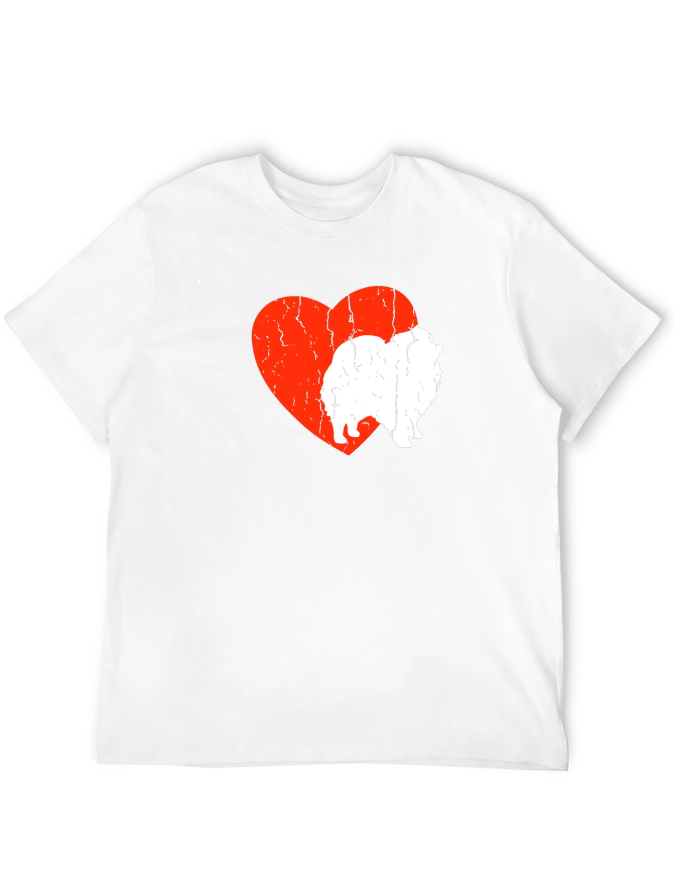 Dog Lover T-Shirt: Pomeranian Heart Design