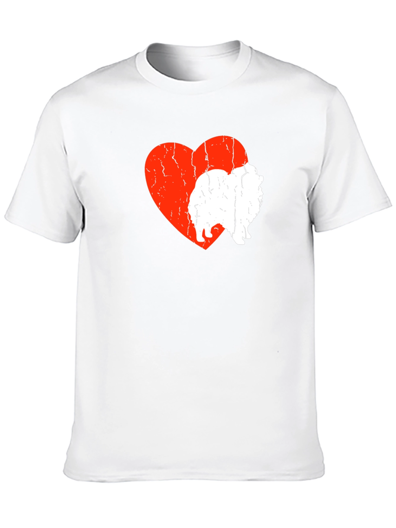 Dog Lover T-Shirt: Pomeranian Heart Design
