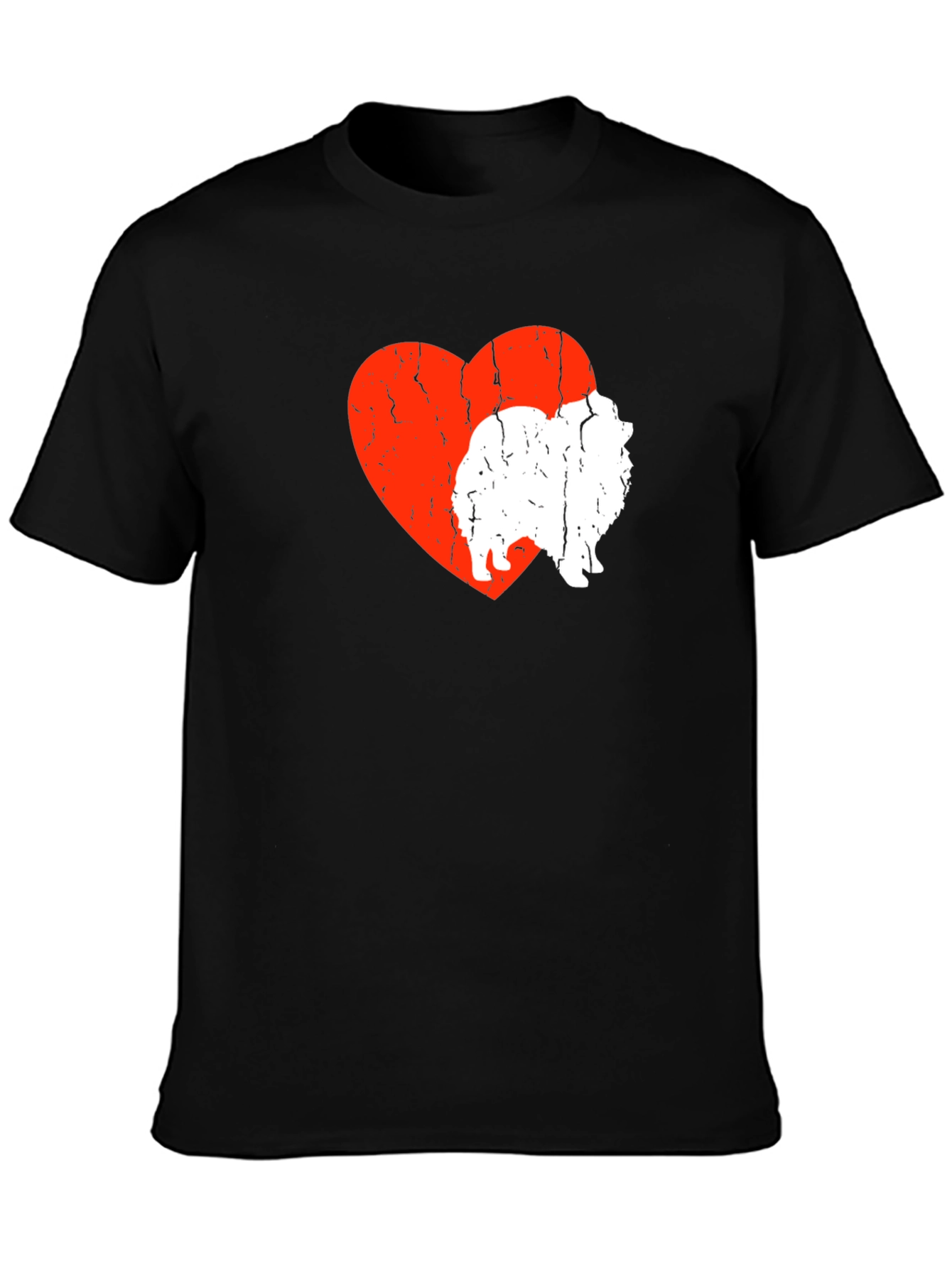 Dog Lover T-Shirt: Pomeranian Heart Design