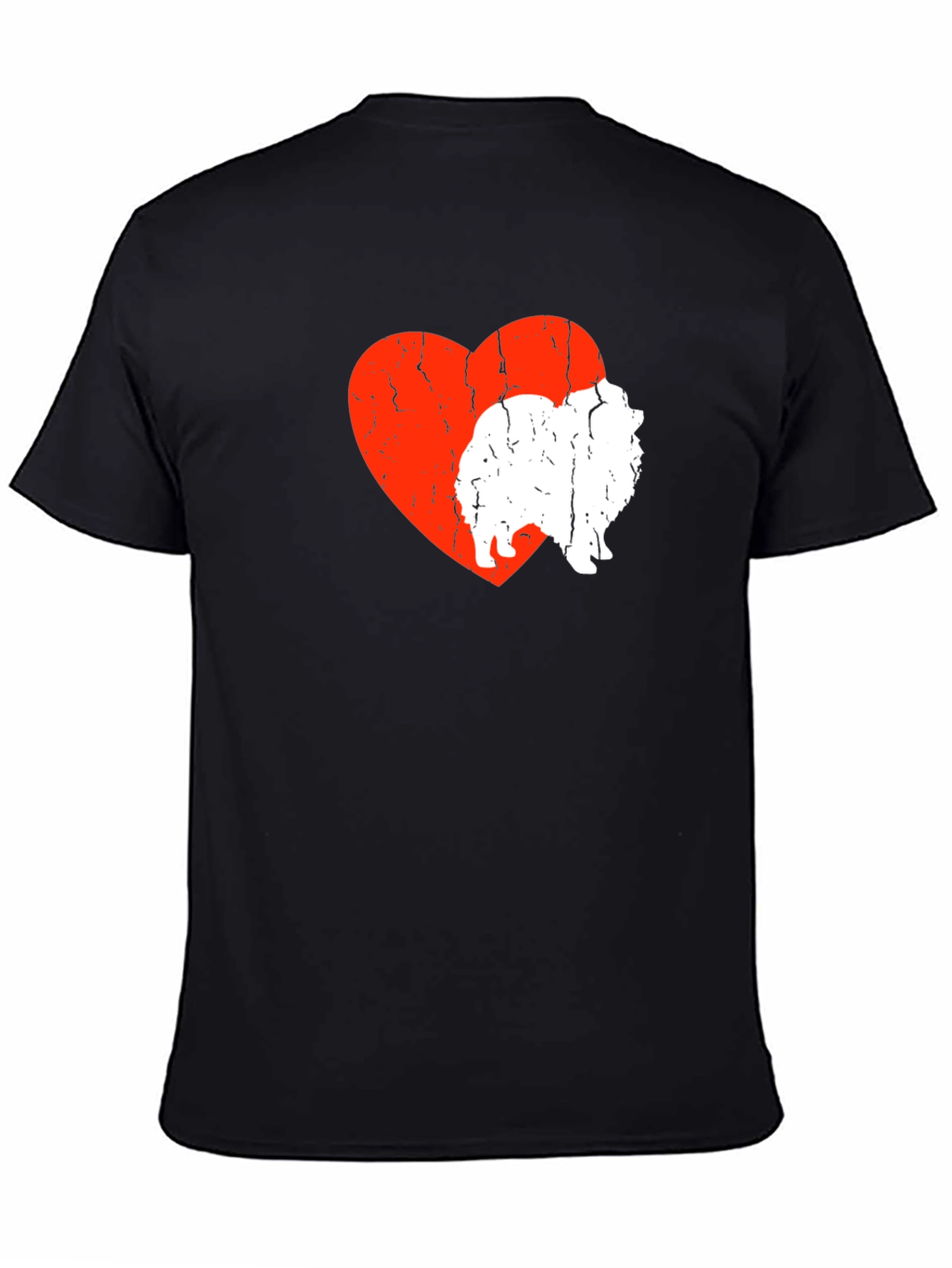 Dog Lover T-Shirt: Pomeranian Heart Design