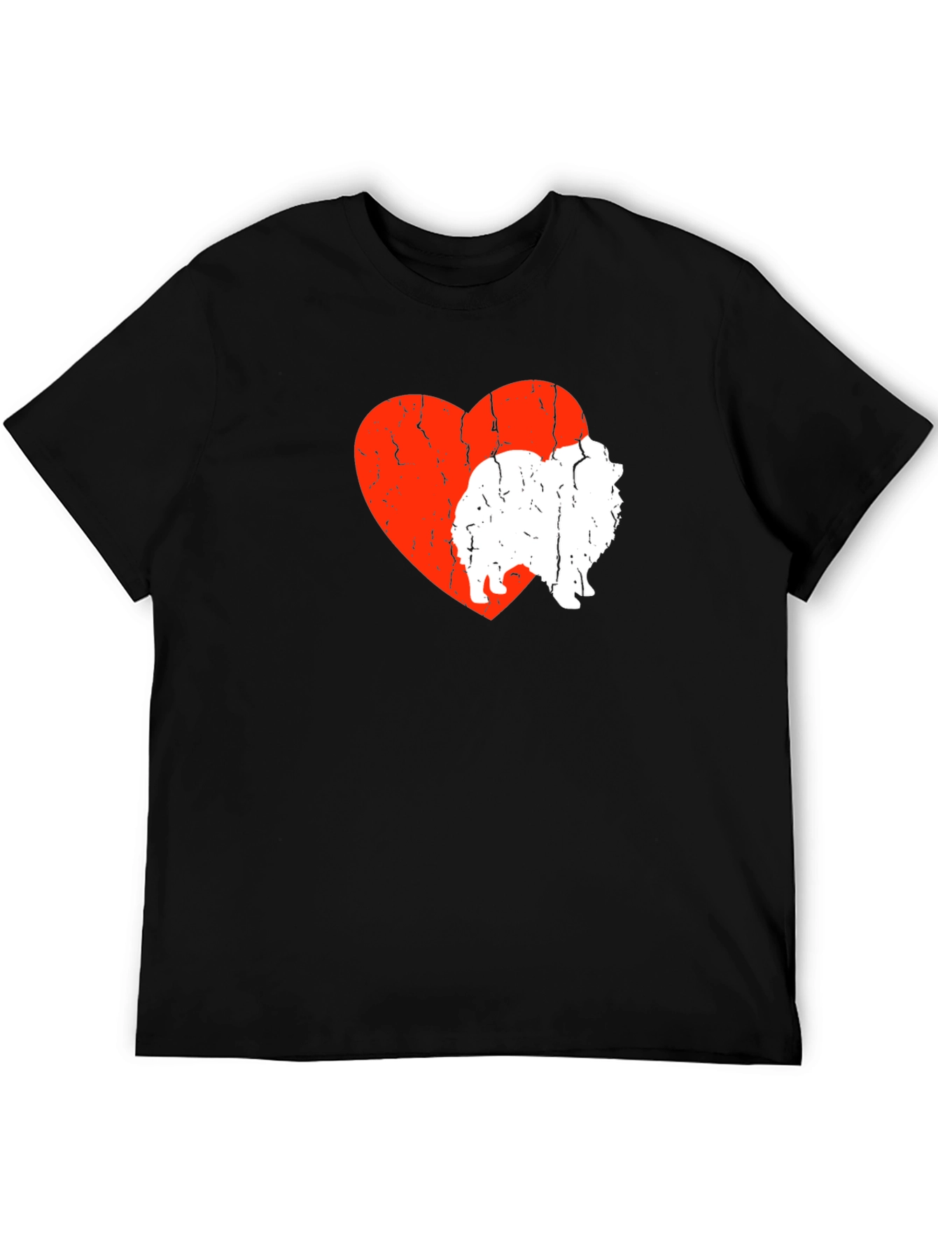 Dog Lover T-Shirt: Pomeranian Heart Design