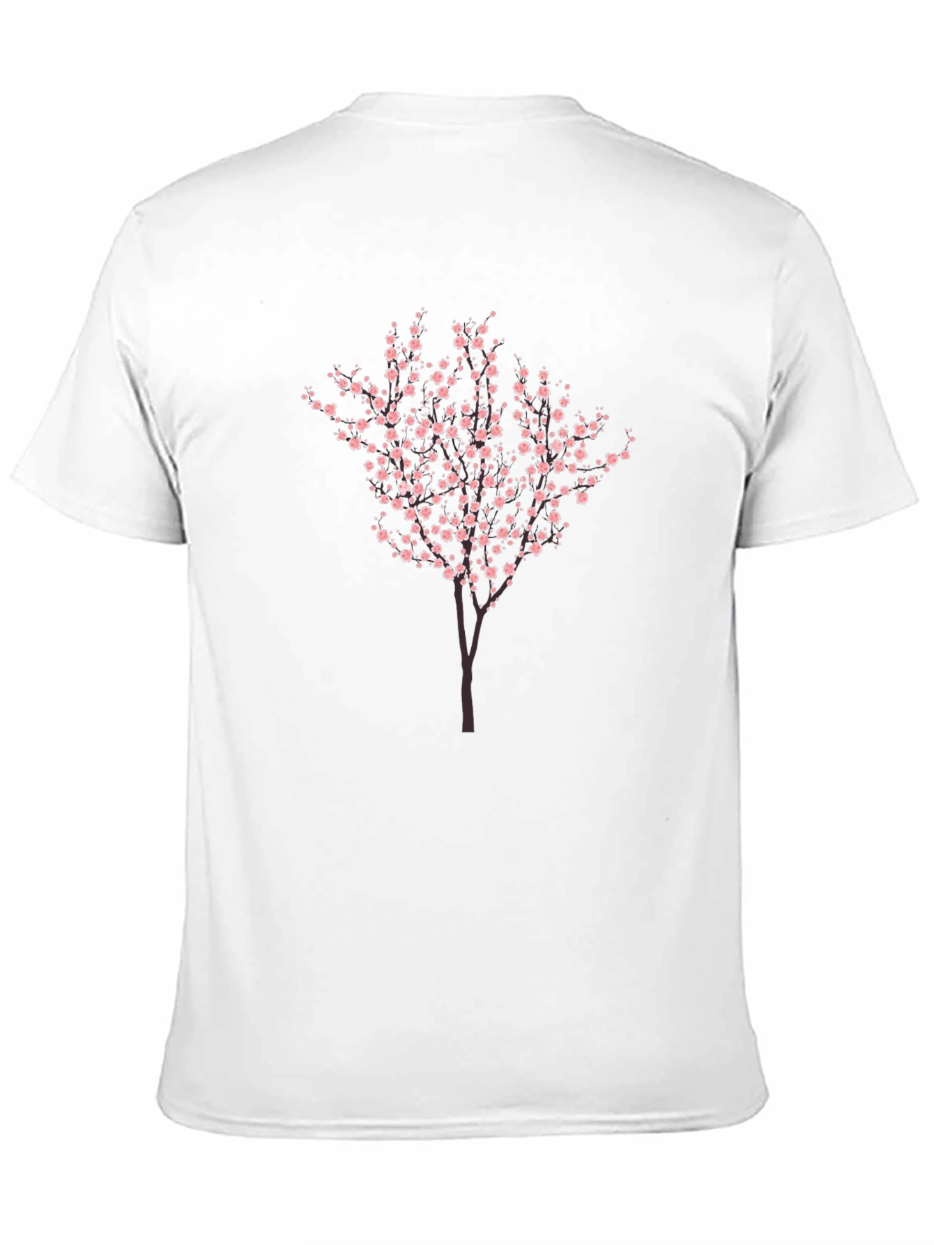 Cherry Blossom Tree Graphic Tee - Black Cotton Blend