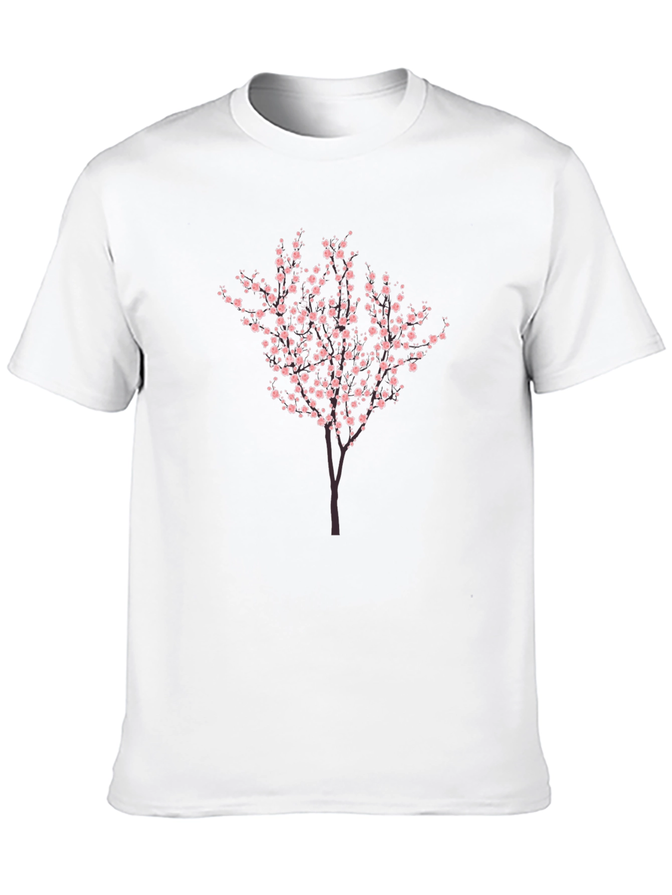 Cherry Blossom Tree Graphic Tee - Black Cotton Blend