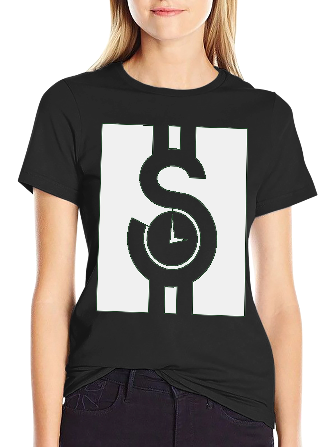 Time is Money Graphic Tee - Black Casual Shirt