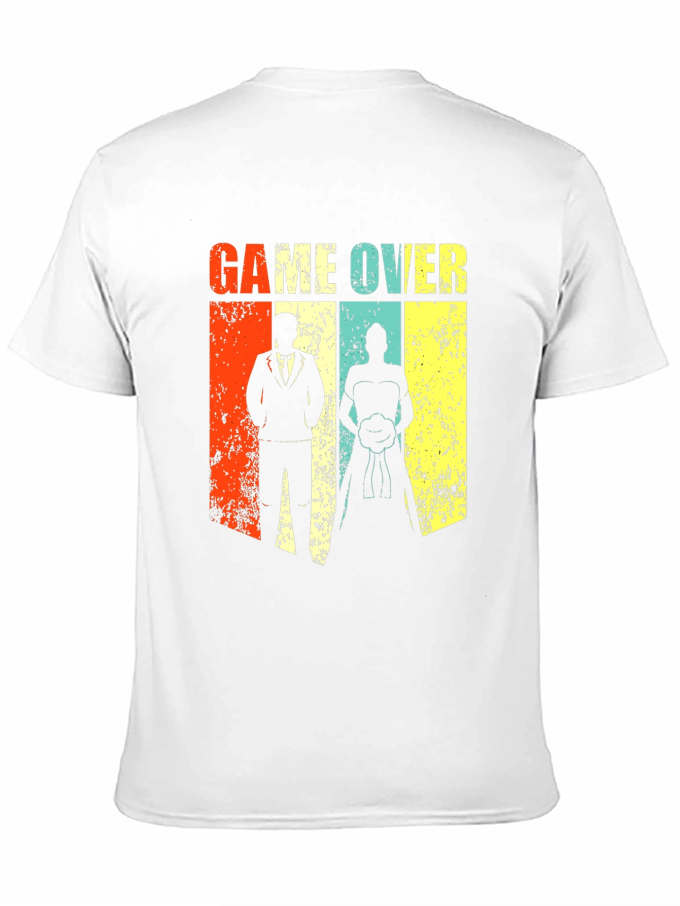 Game Over Wedding T-Shirt - Groom and Bride