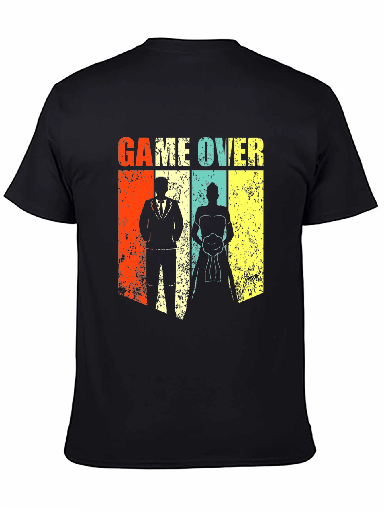 Game Over Wedding T-Shirt - Groom and Bride