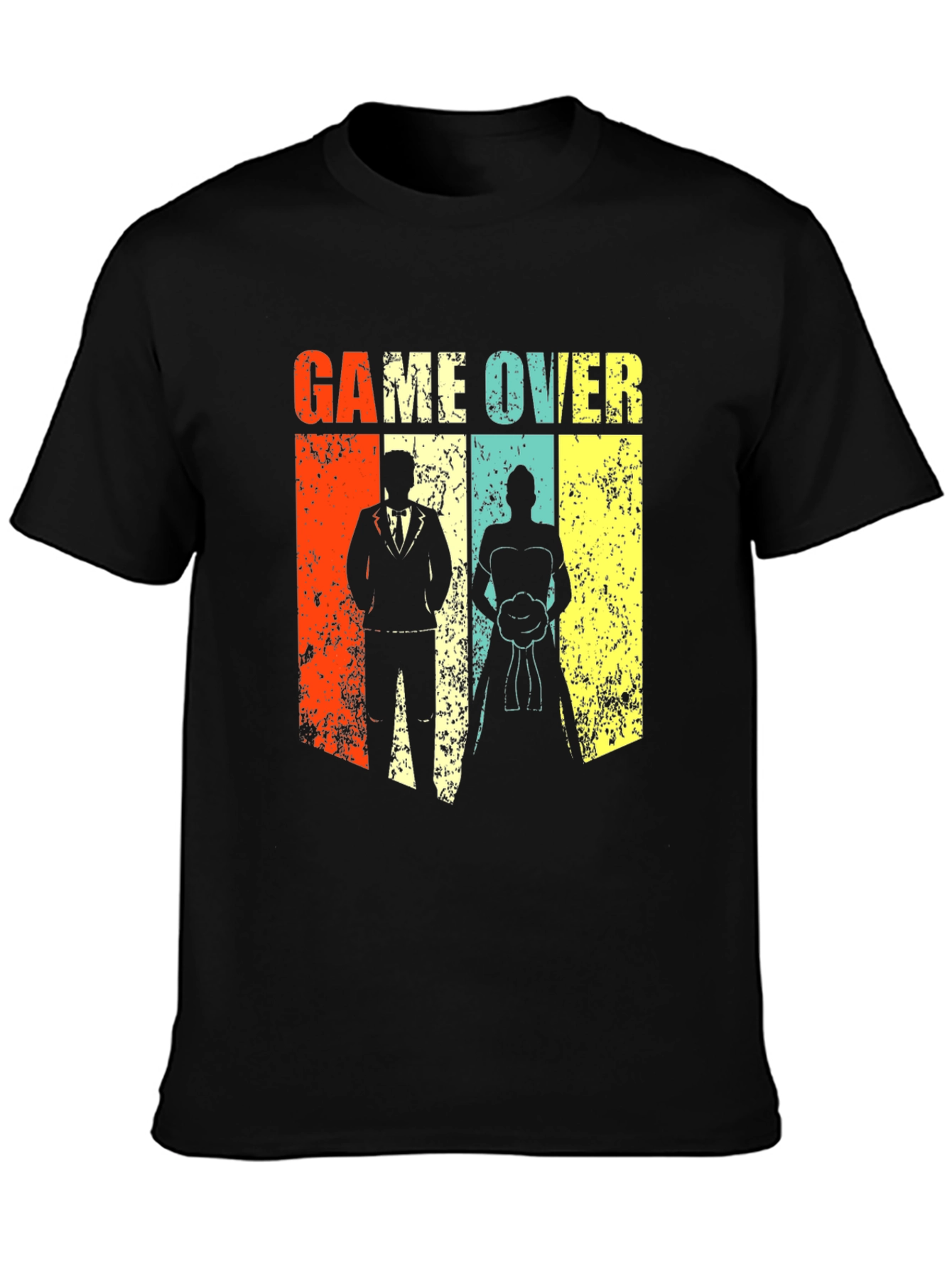 Game Over Wedding T-Shirt - Groom and Bride