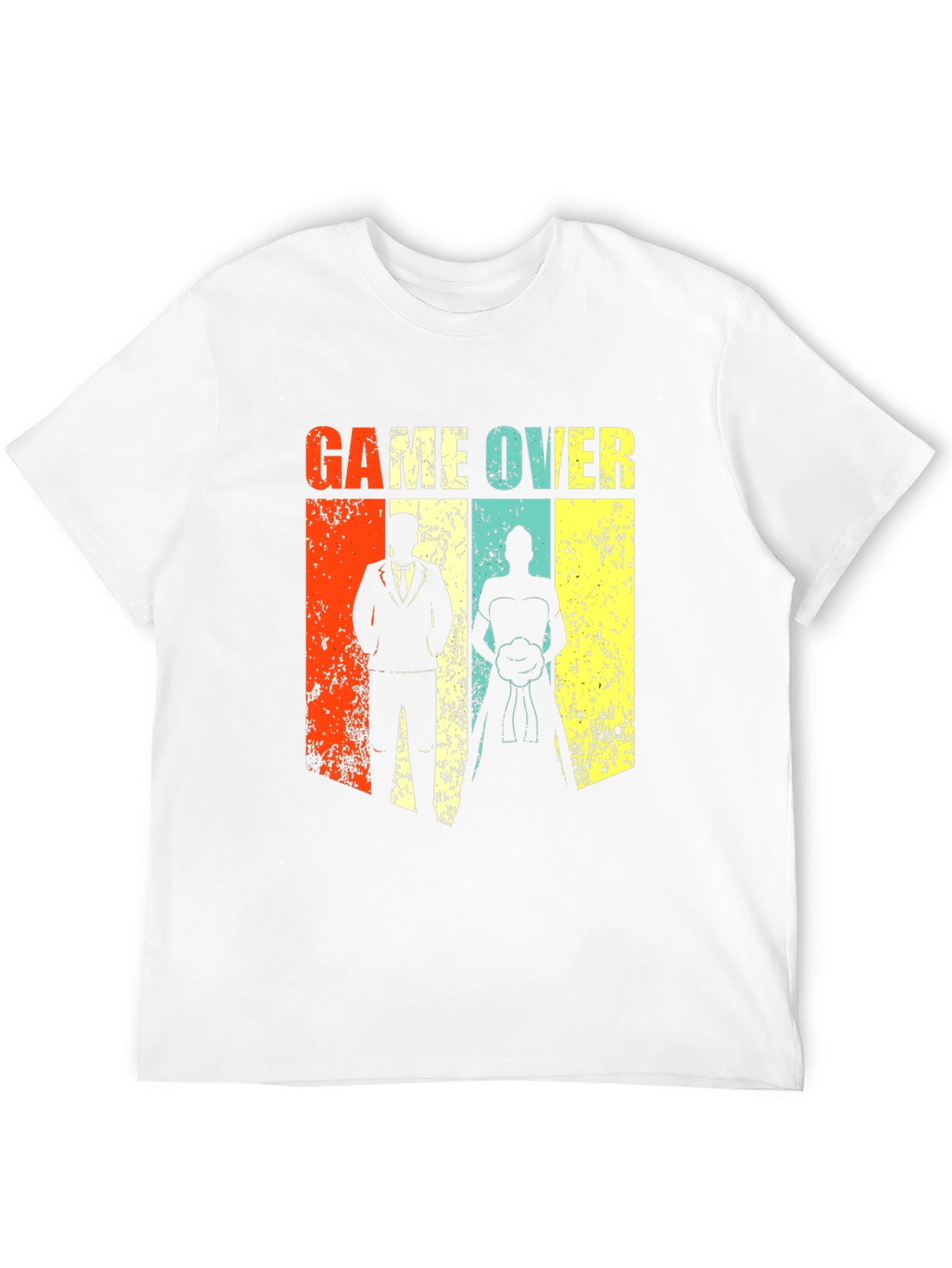 Game Over Wedding T-Shirt - Groom and Bride