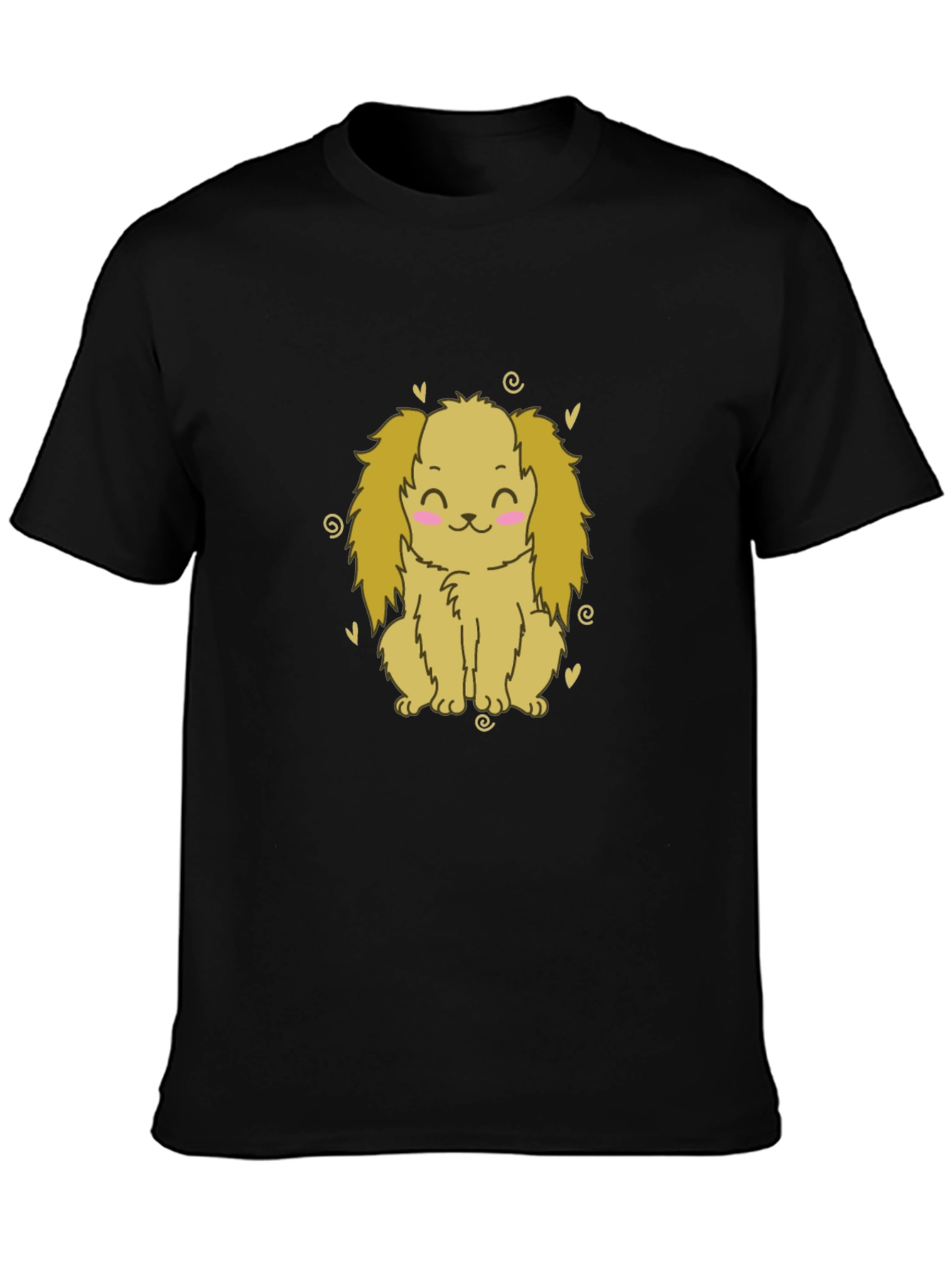 Cute Dog T-Shirt - Black Cotton Tee