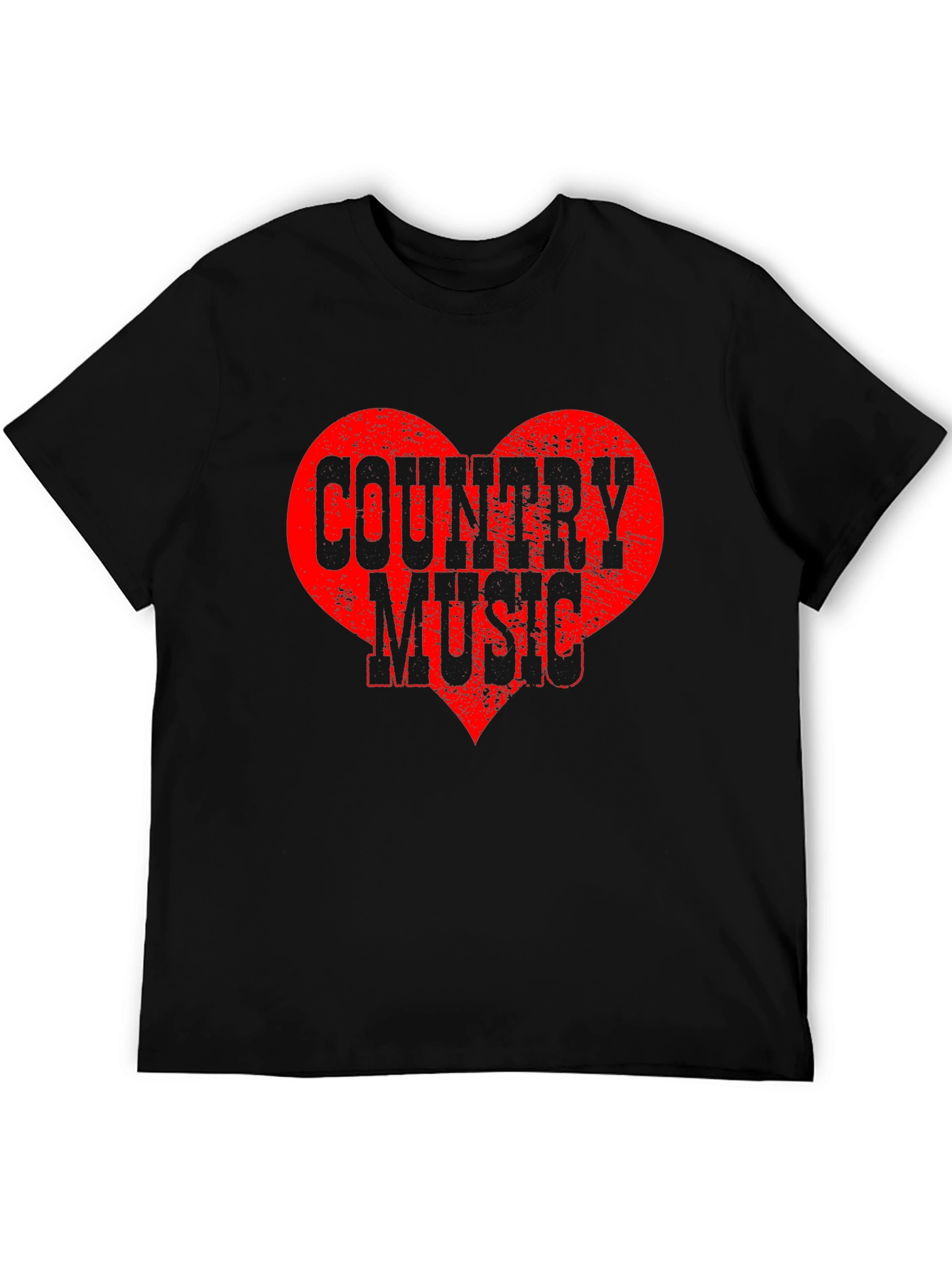 Country Music Heart Graphic T-Shirt