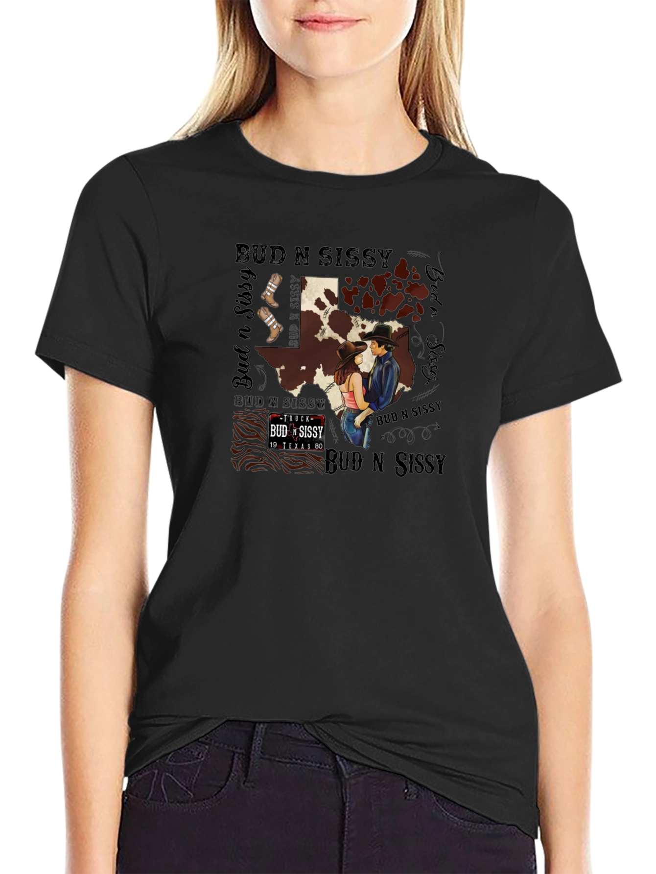 Bud N Sissy Texas Graphic T-Shirt