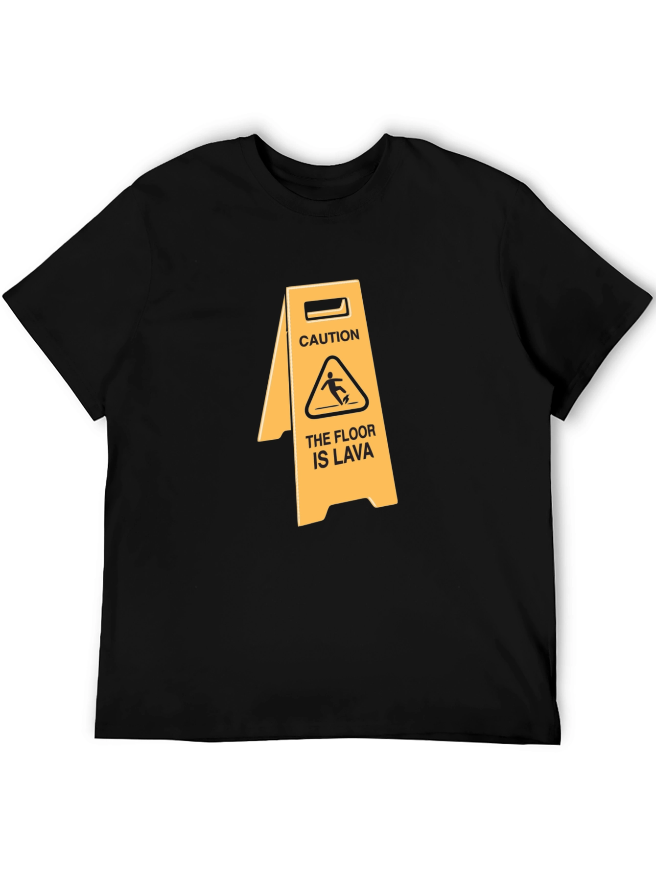 Caution The Floor Is Lava Funny Graphic T-Shirt