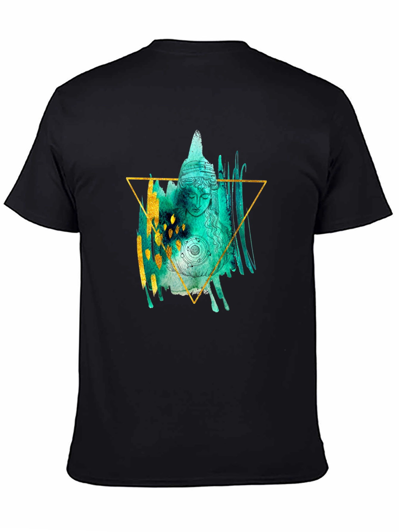 Abstract Buddha Graphic Tee - Unisex Black T-Shirt