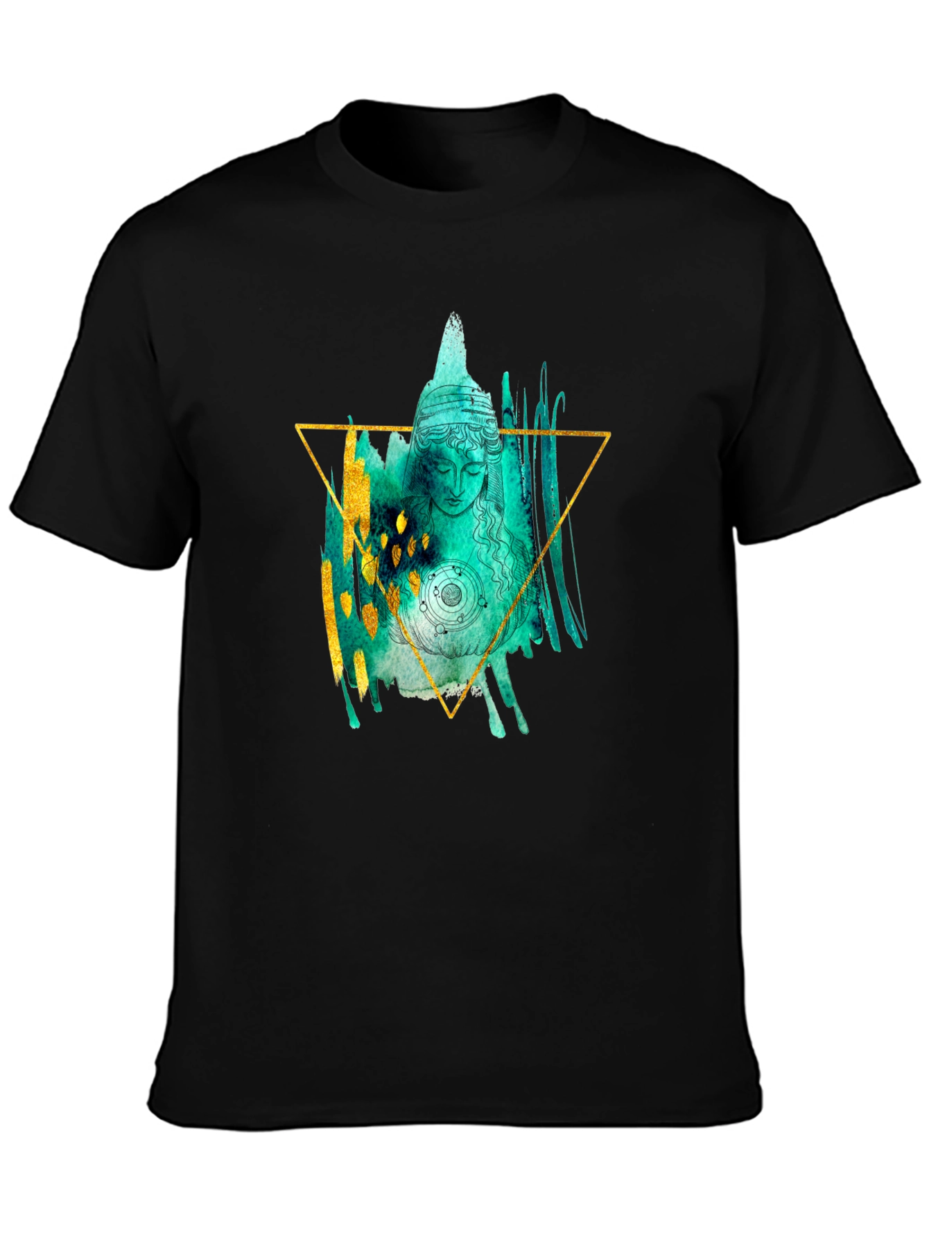 Abstract Buddha Graphic Tee - Unisex Black T-Shirt