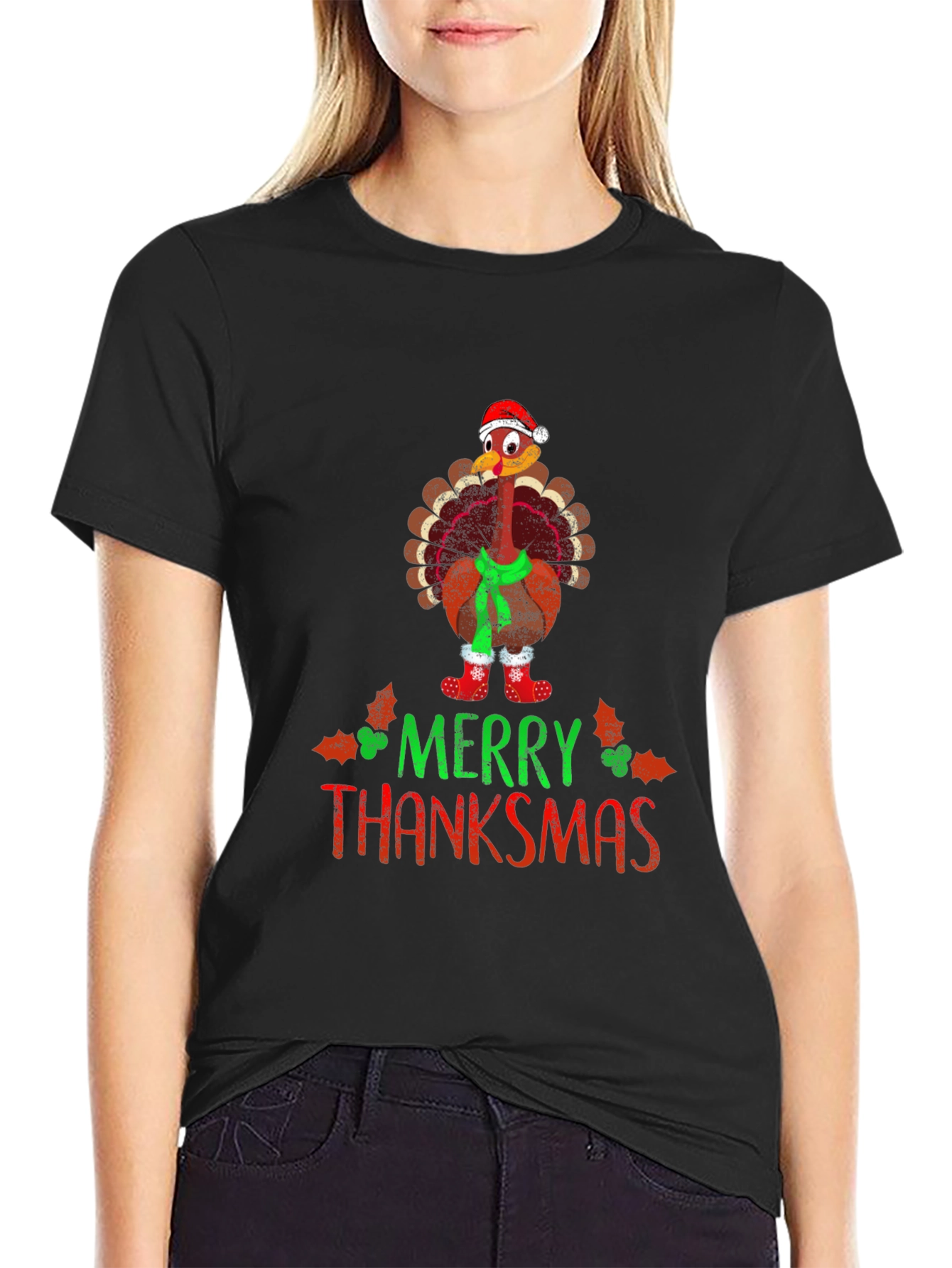 Merry Thanksmas Turkey Graphic Tee