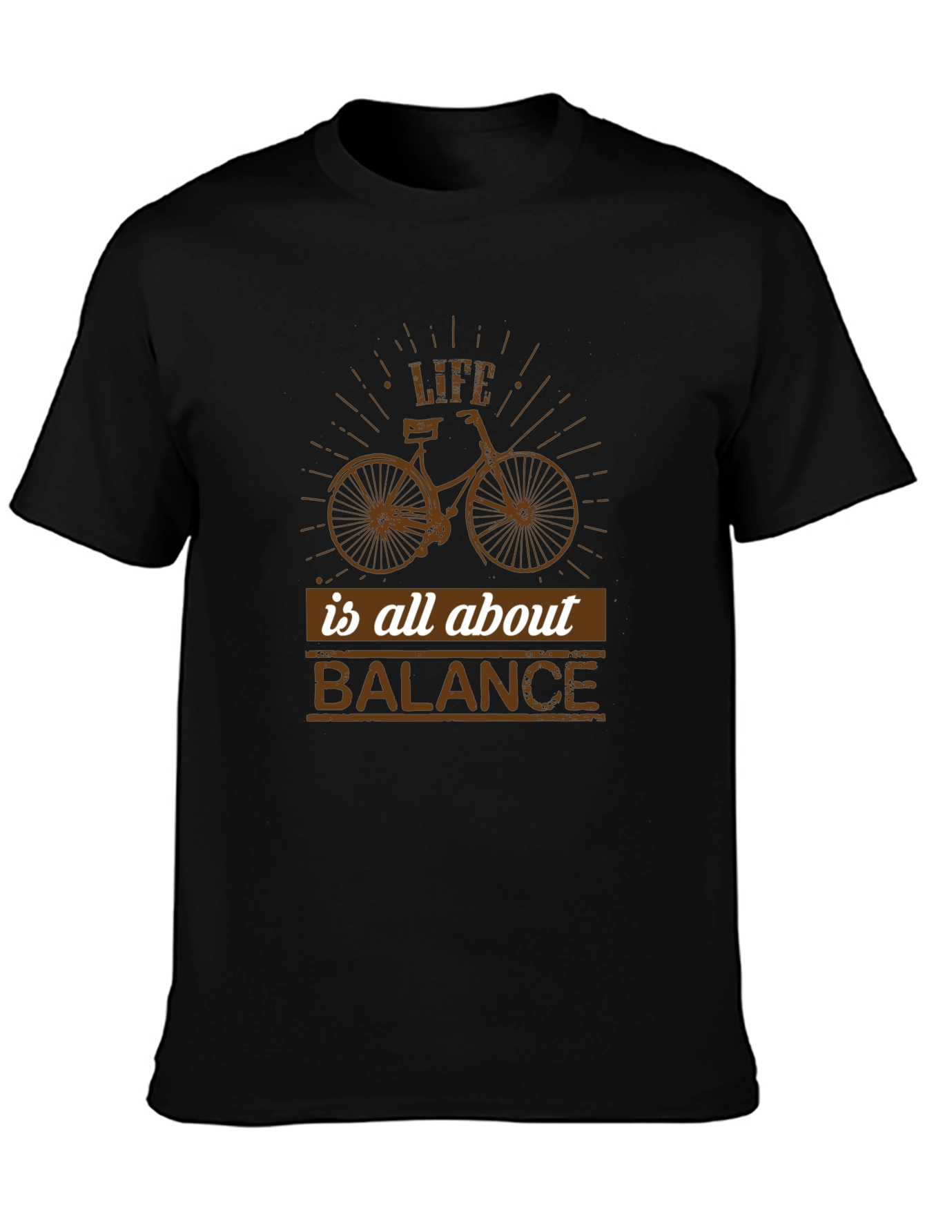 Life is All About Balance Bicycle Graphic T-Shirt