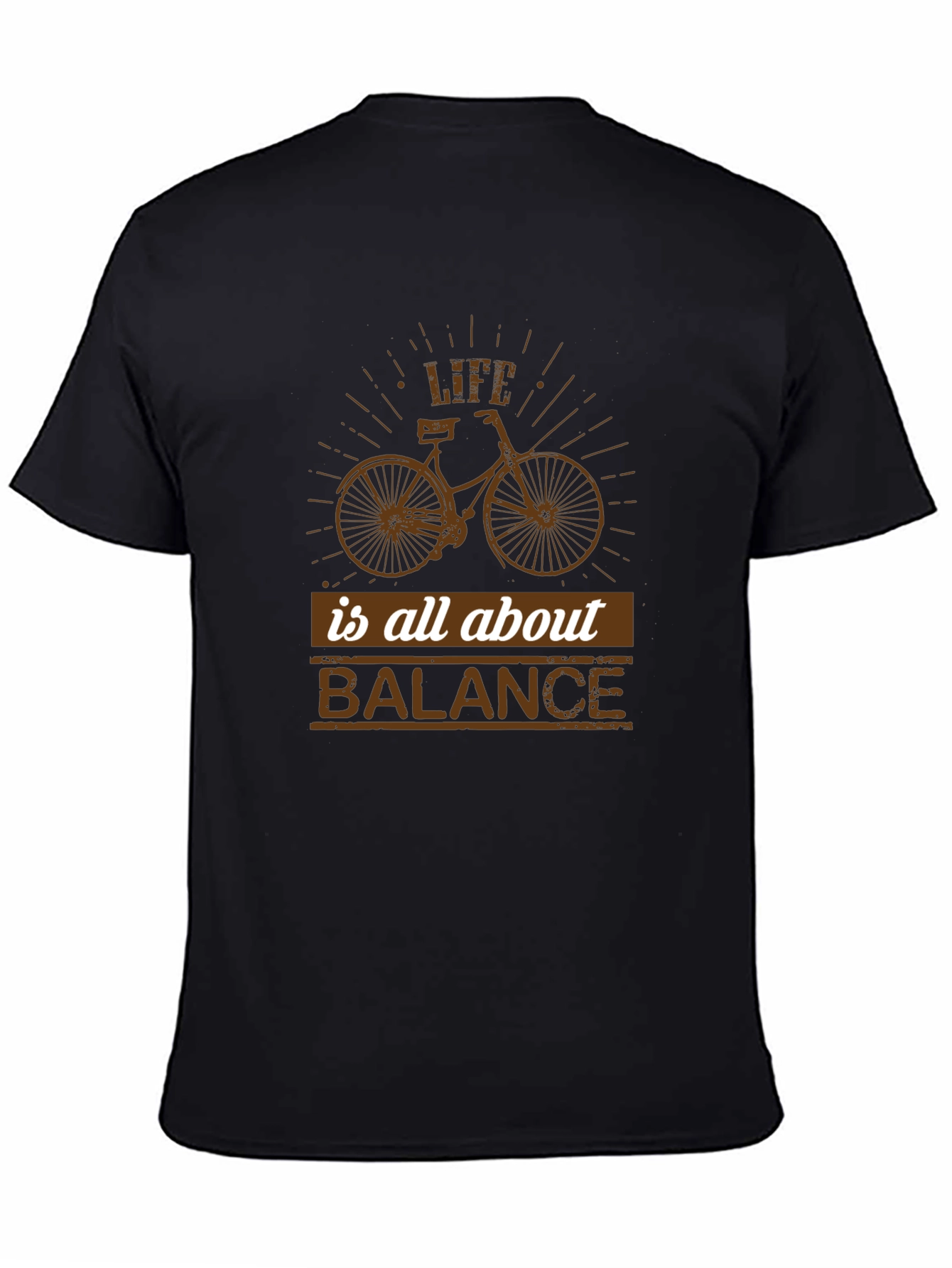 Life is All About Balance Bicycle Graphic T-Shirt