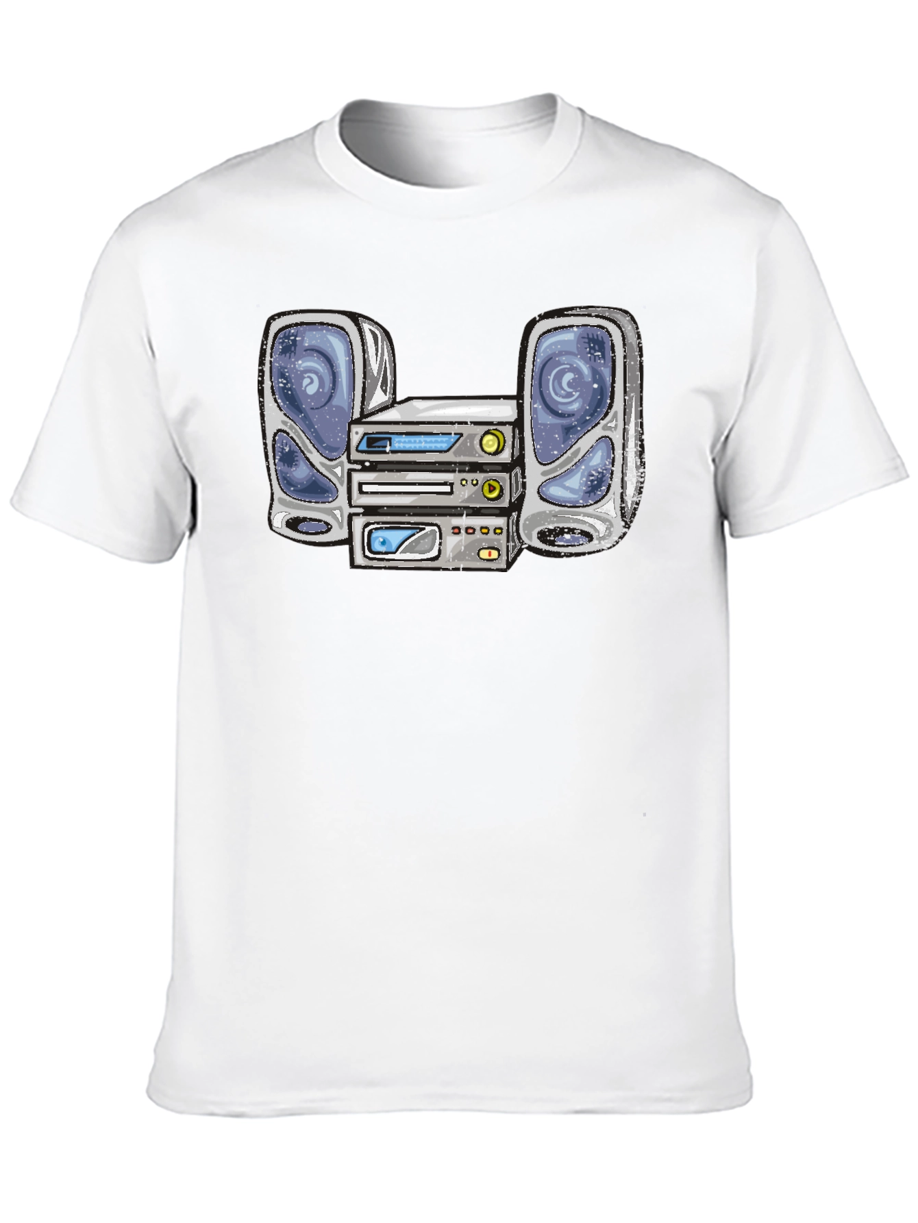 Retro Stereo System Graphic T-Shirt