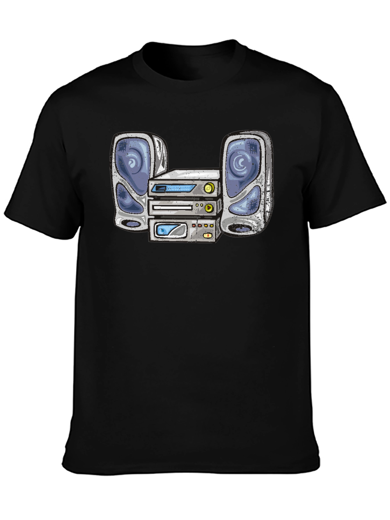 Retro Stereo System Graphic T-Shirt