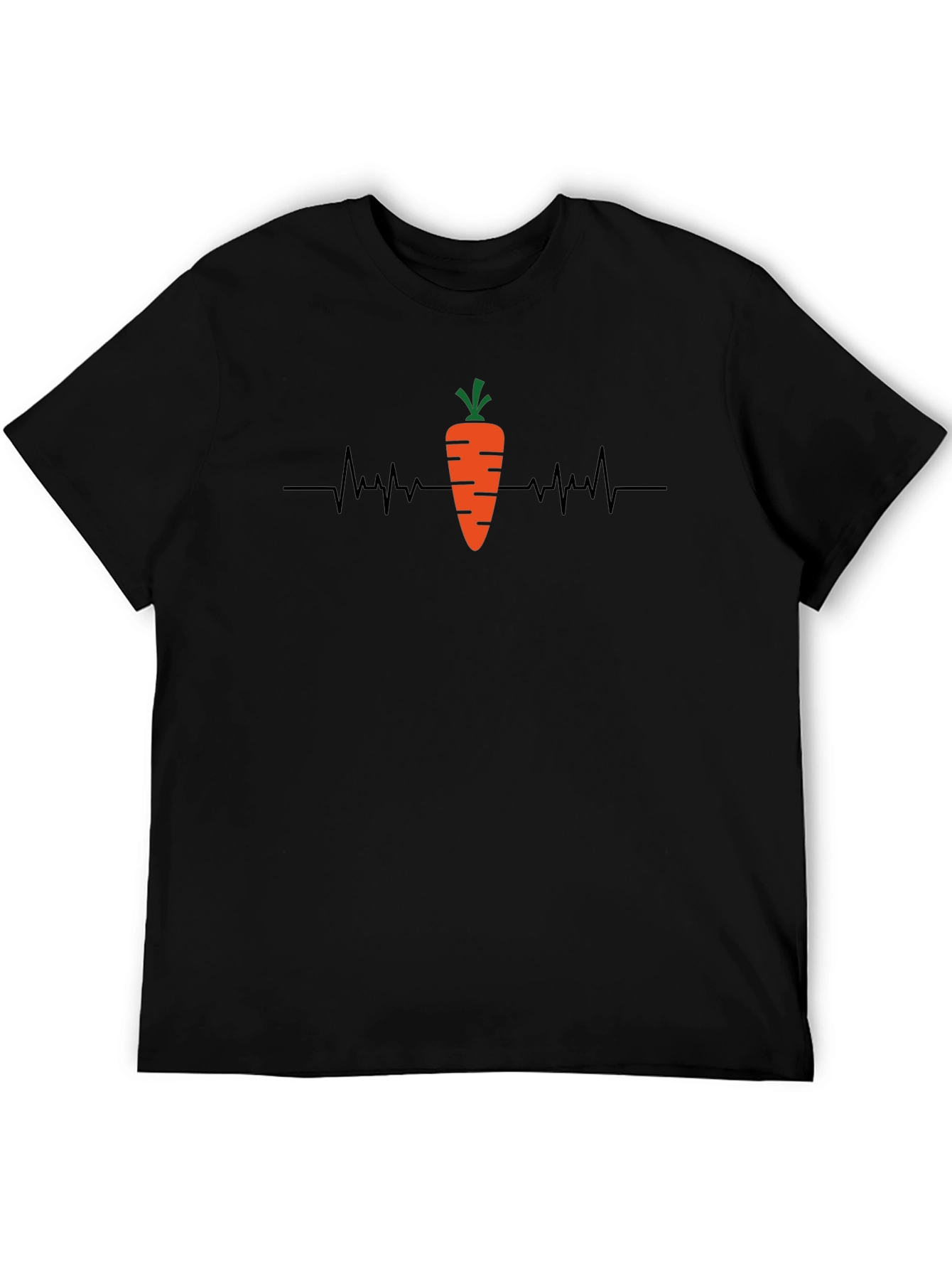 Carrot Heartbeat Graphic Tee - Black