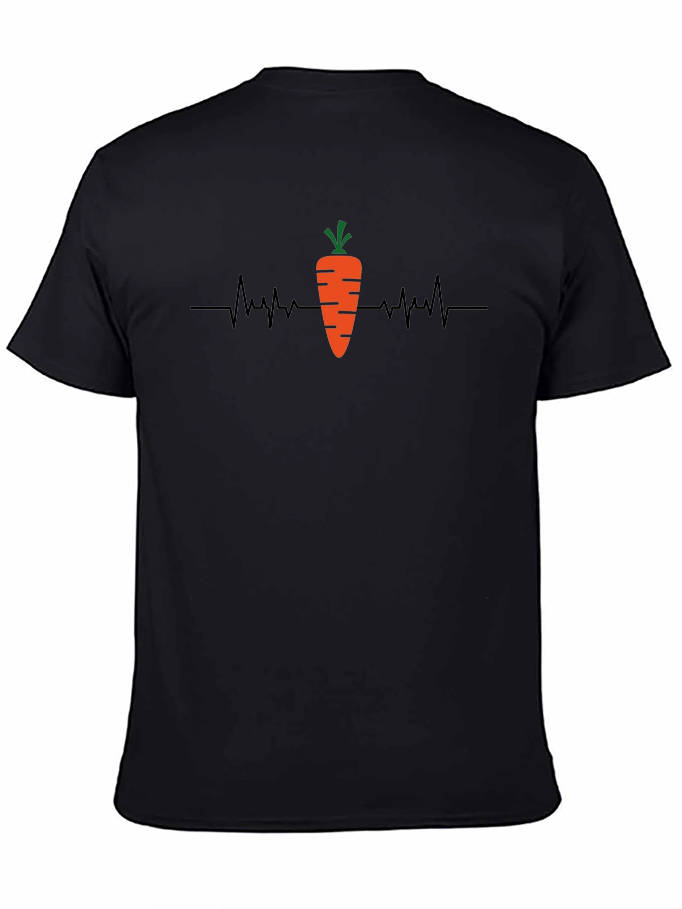 Carrot Heartbeat Graphic Tee - Black