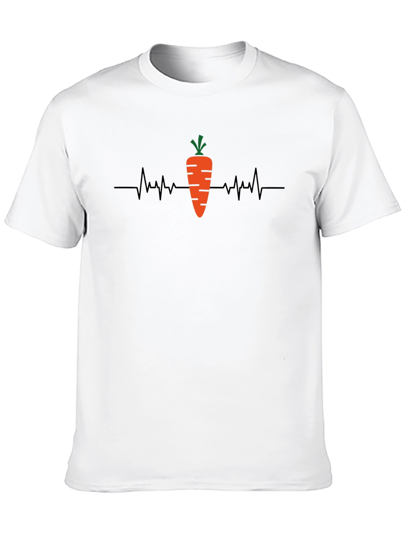 Carrot Heartbeat Graphic Tee - Black