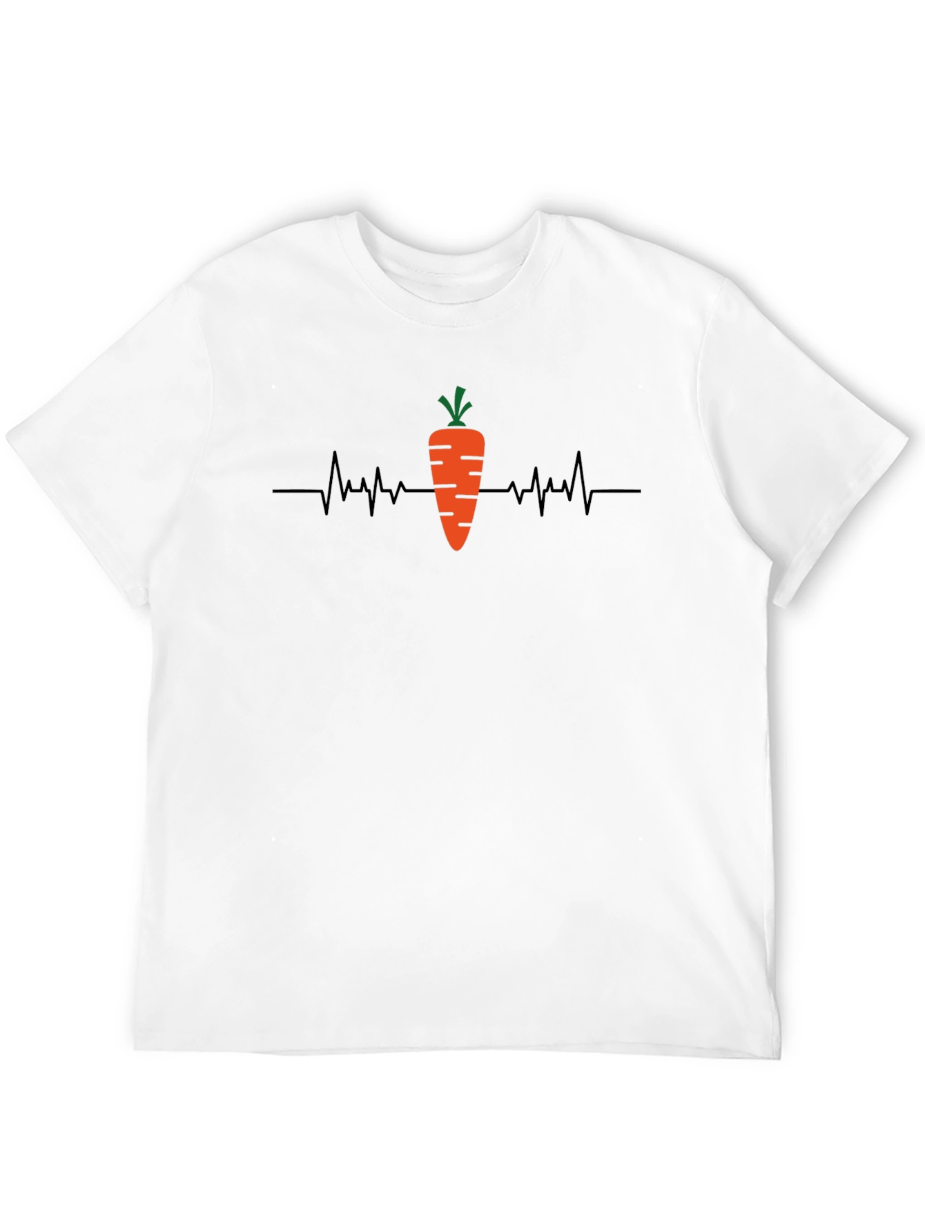 Carrot Heartbeat Graphic Tee - Black