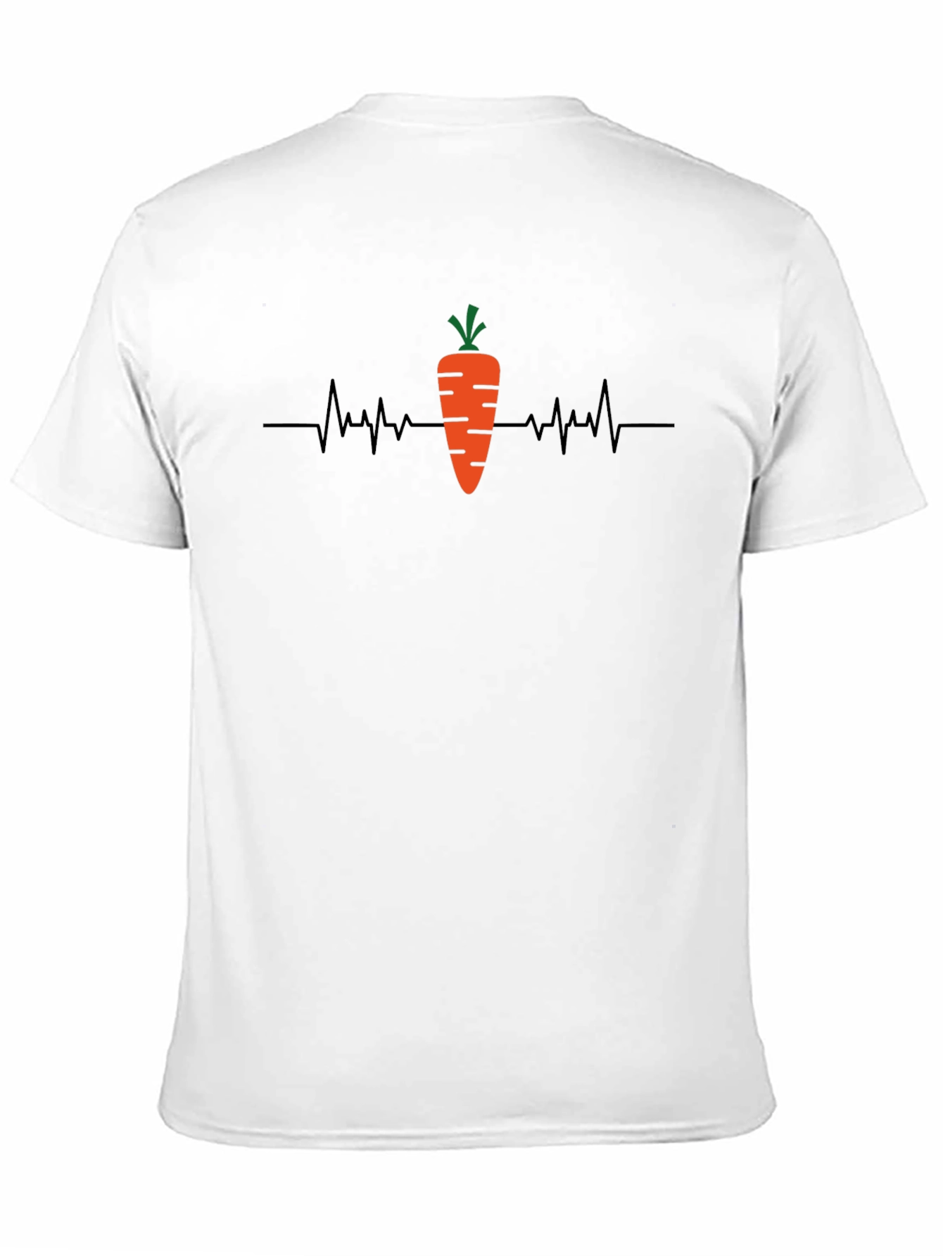 Carrot Heartbeat Graphic Tee - Black