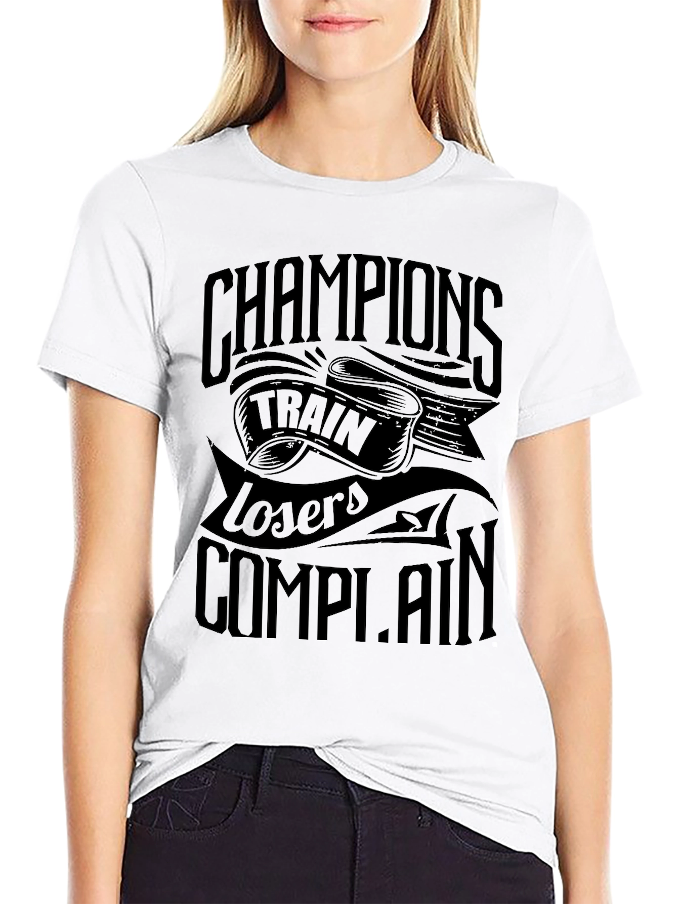 Champions Train T-Shirt - Motivational Workout Tee