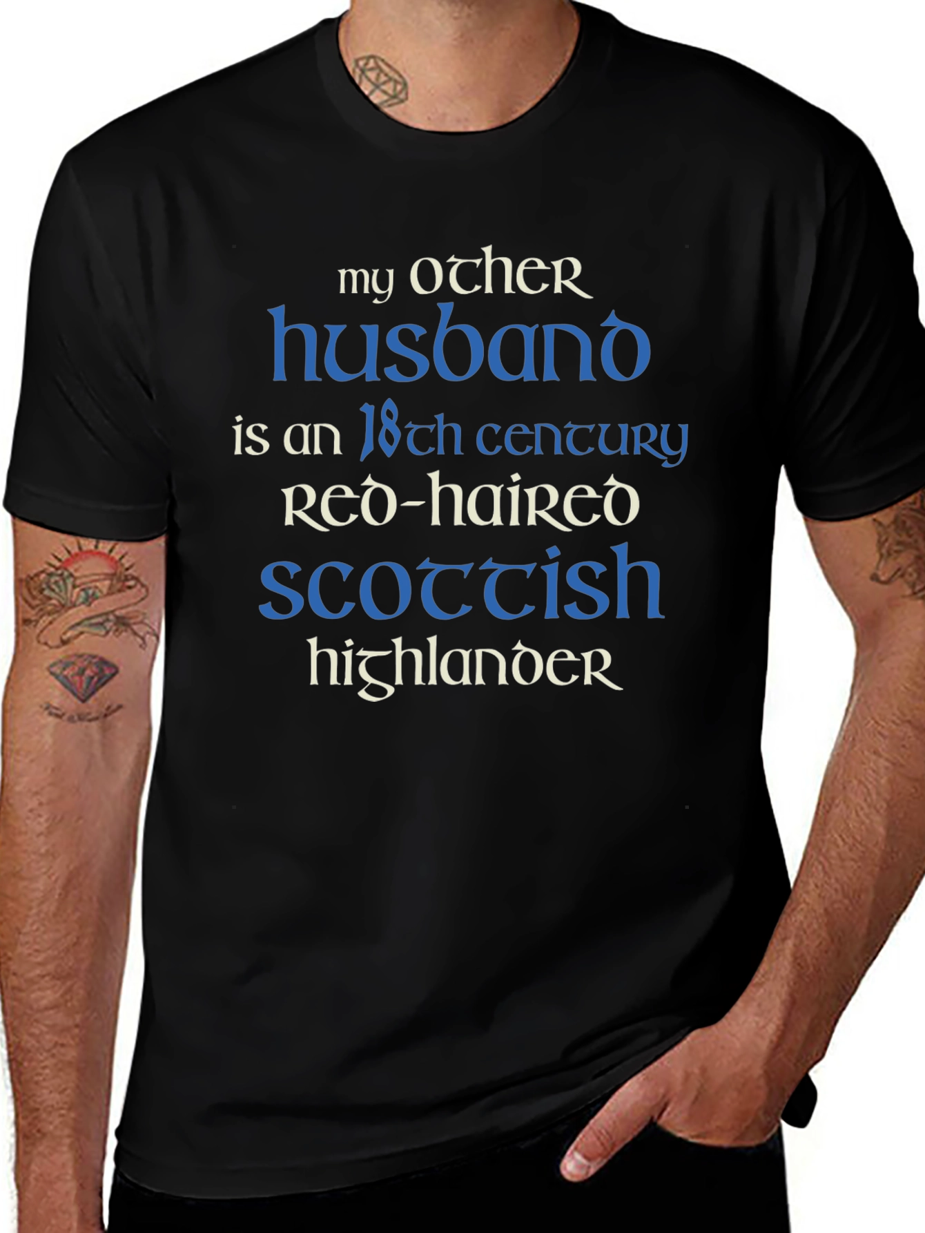 My Other Husband Scottish Highlander T-Shirt