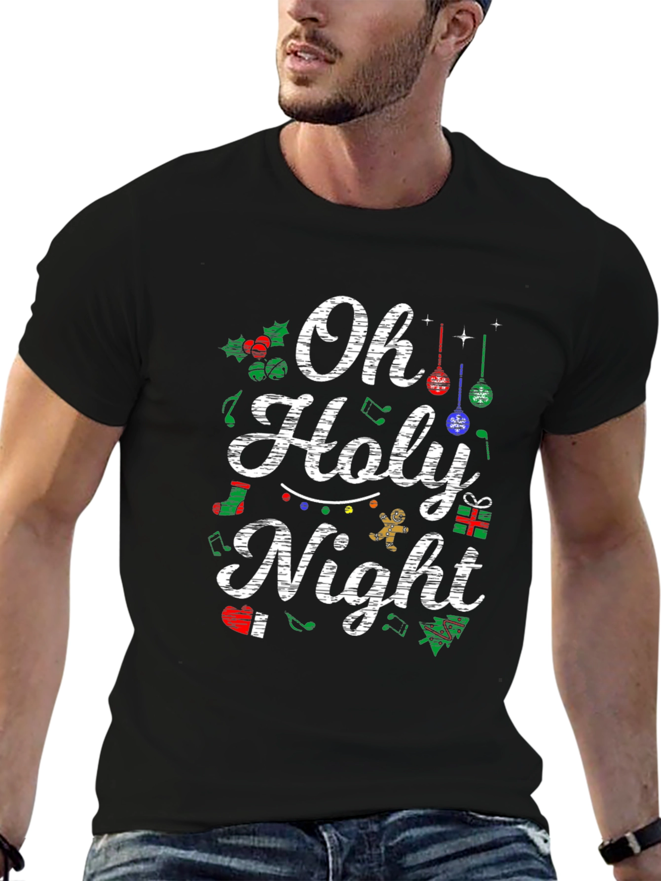 Oh Holy Night Christmas T-Shirt - Holiday Tee