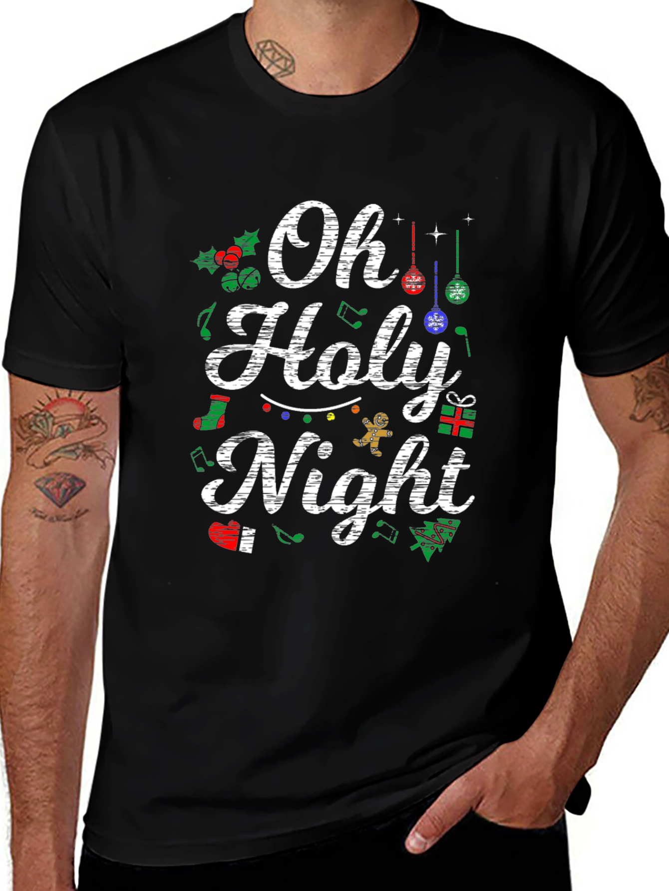 Oh Holy Night Christmas T-Shirt - Holiday Tee