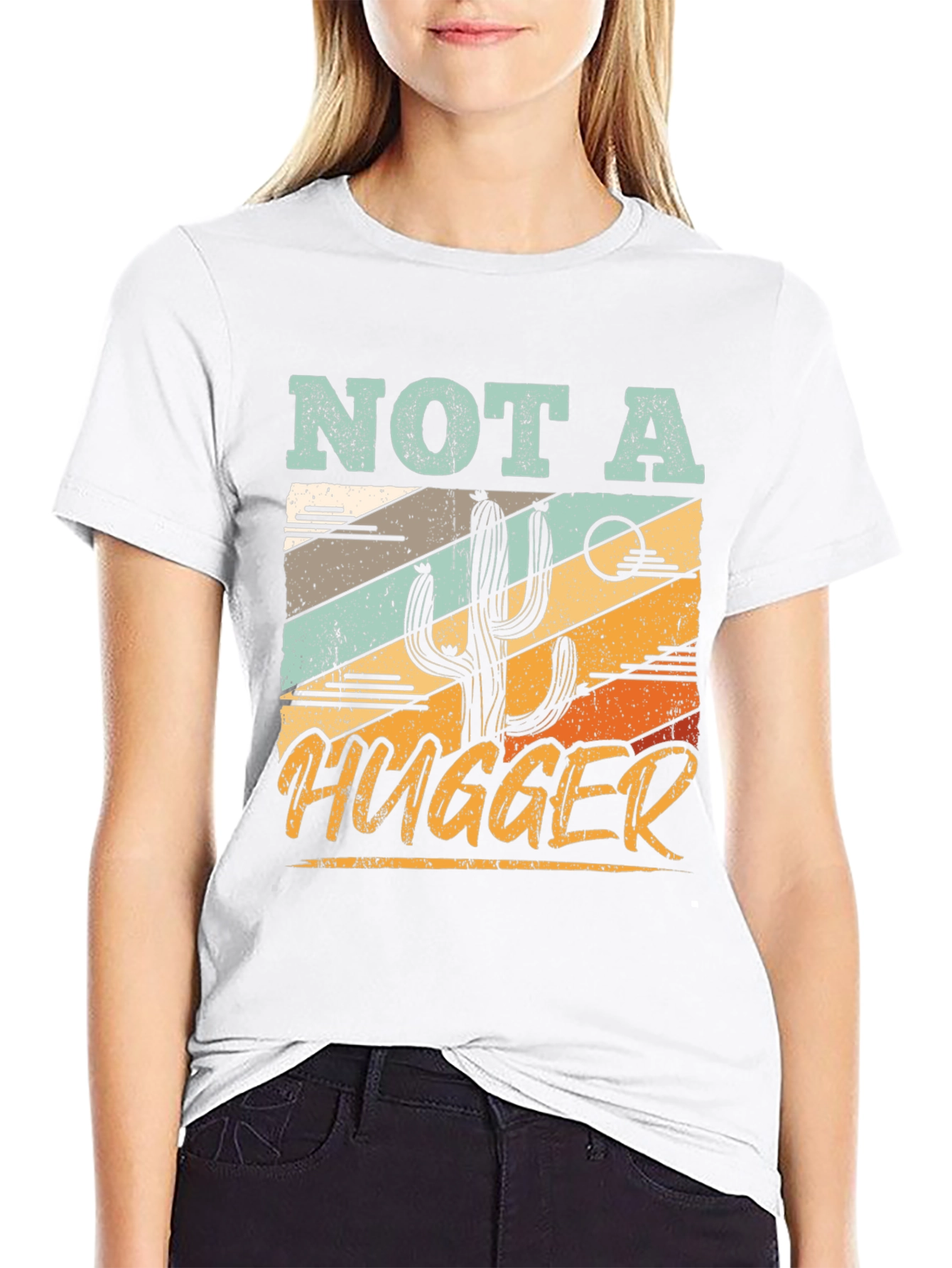 Not A Hugger Cactus Graphic Tee