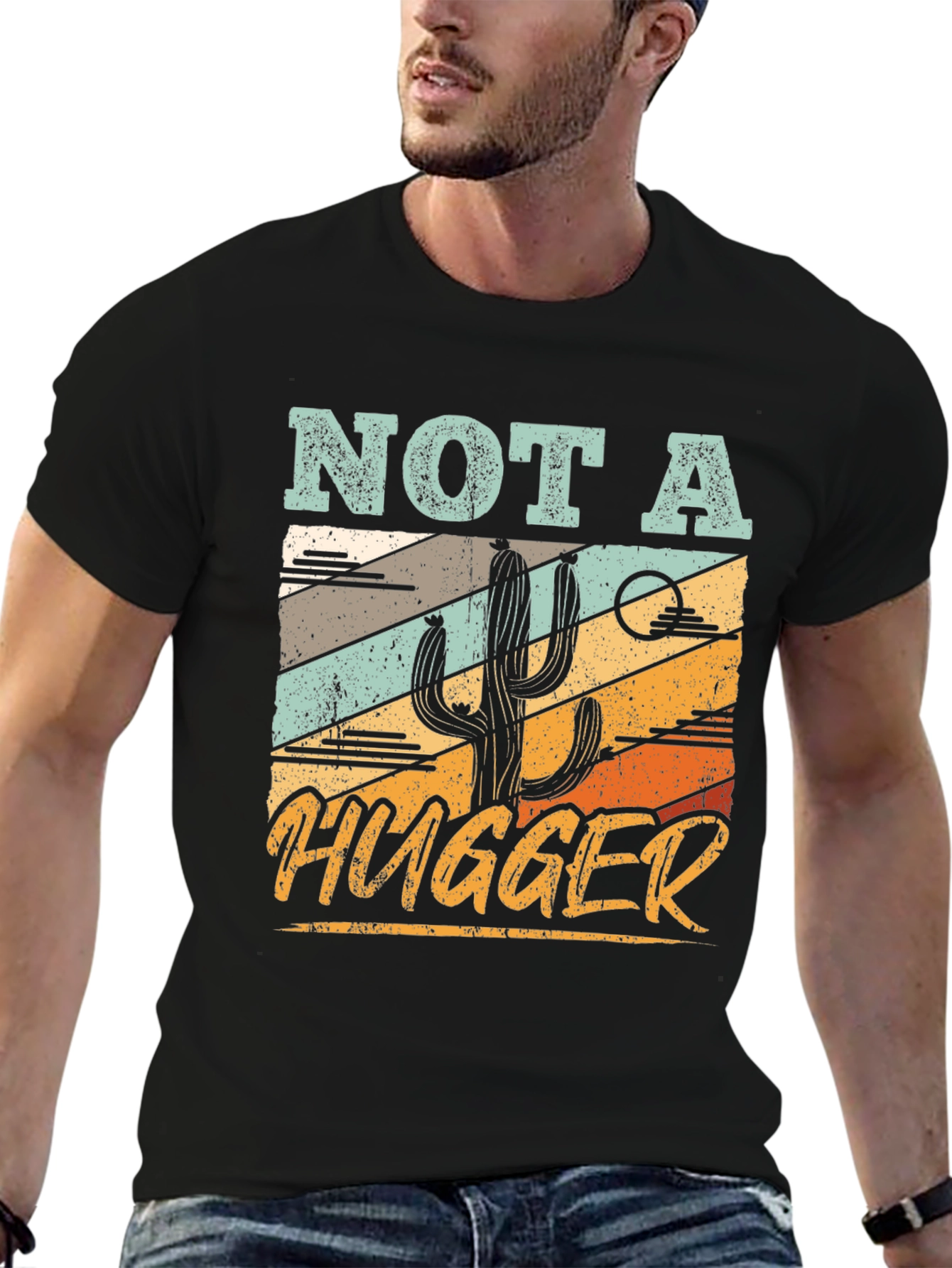 Not A Hugger Cactus Graphic Tee