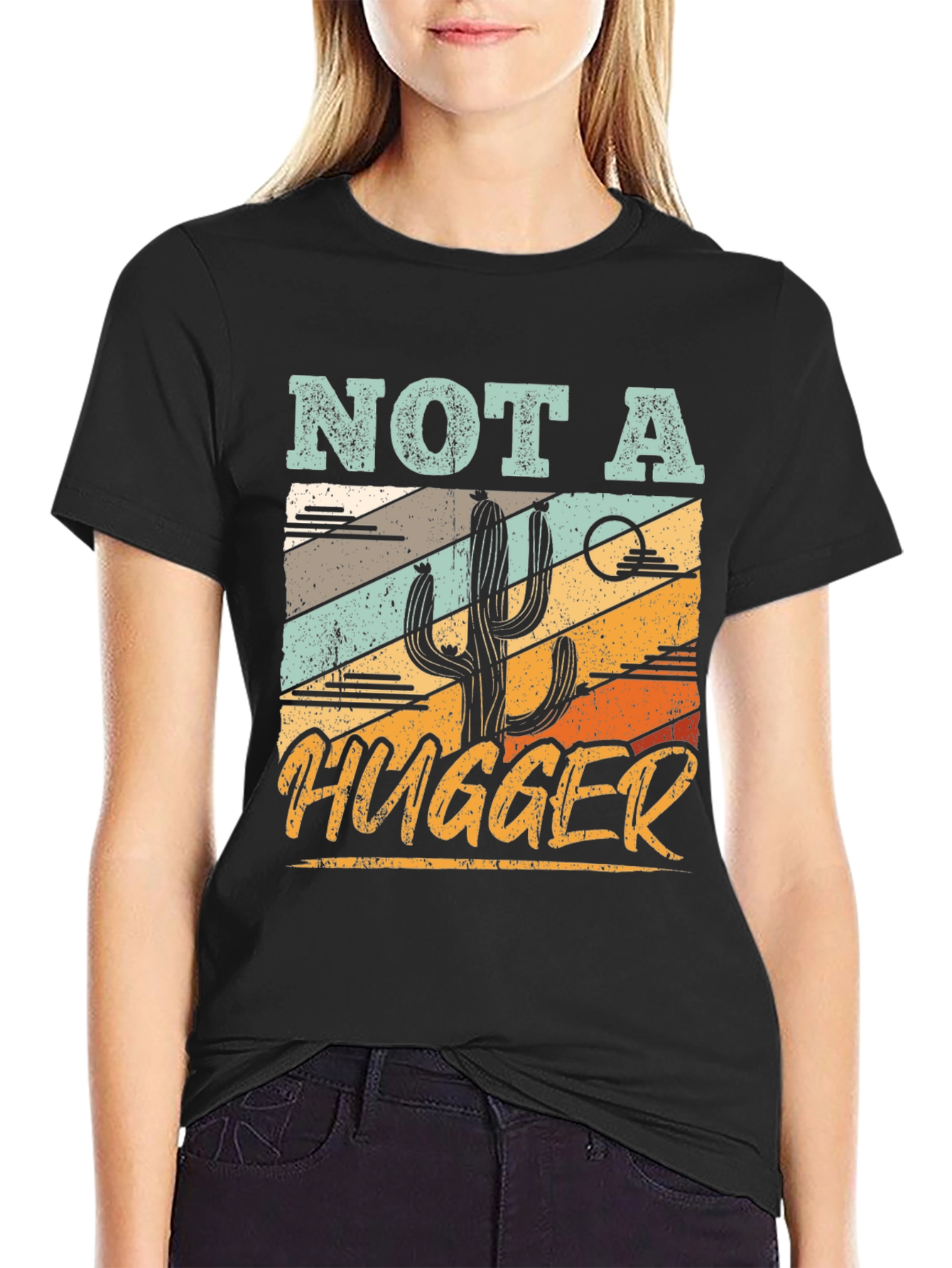 Not A Hugger Cactus Graphic Tee