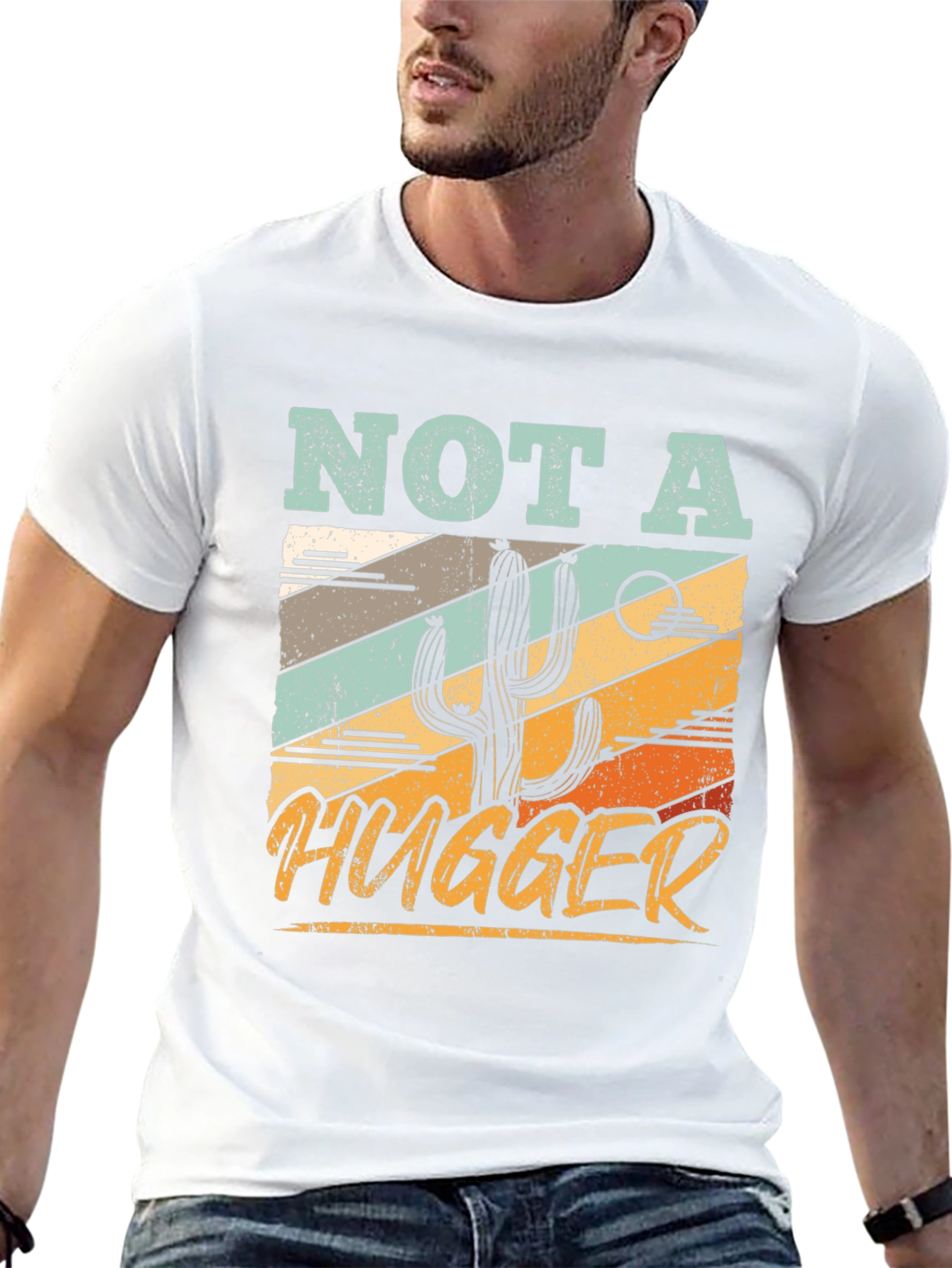 Not A Hugger Cactus Graphic Tee