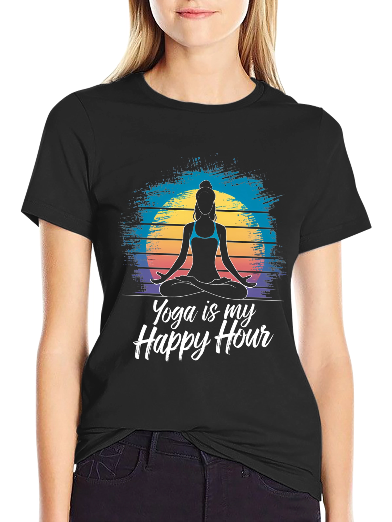 Yoga is My Happy Hour Graphic Tee