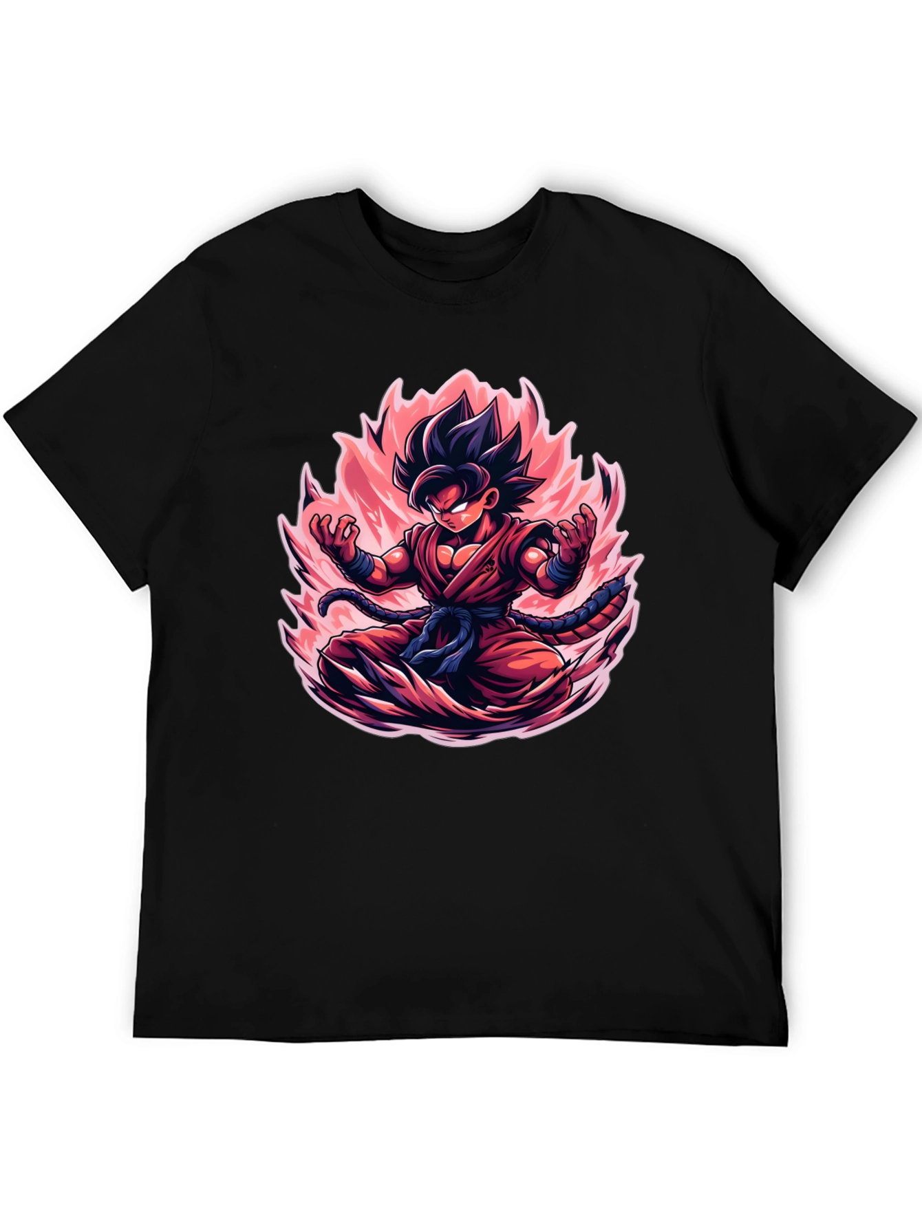 Goku Cartoon Graphic Black T-Shirt