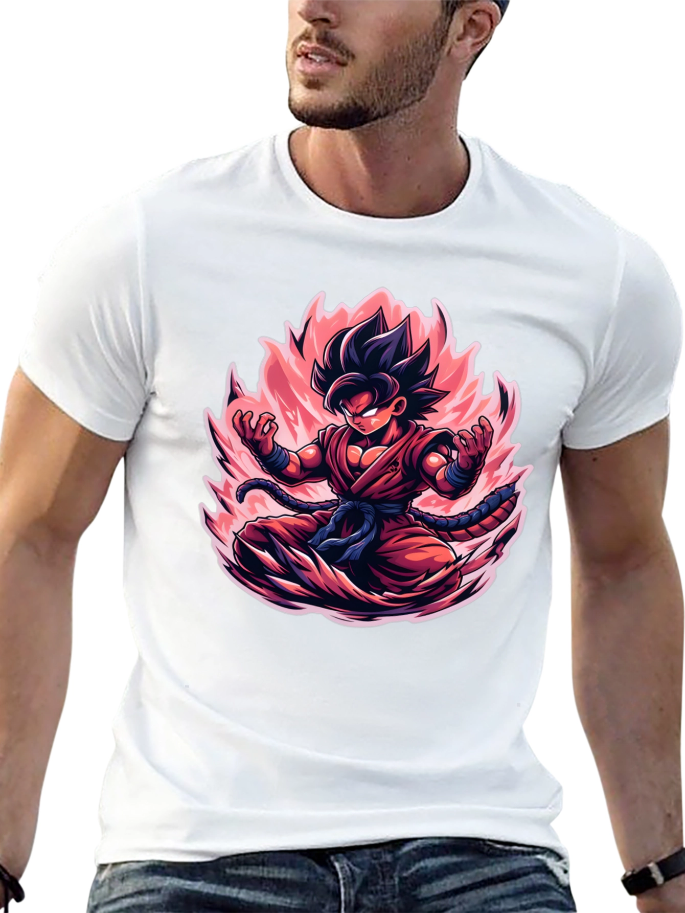 Goku Cartoon Graphic Black T-Shirt