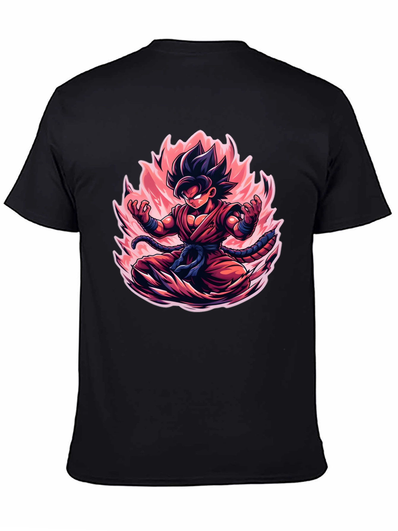 Goku Cartoon Graphic Black T-Shirt