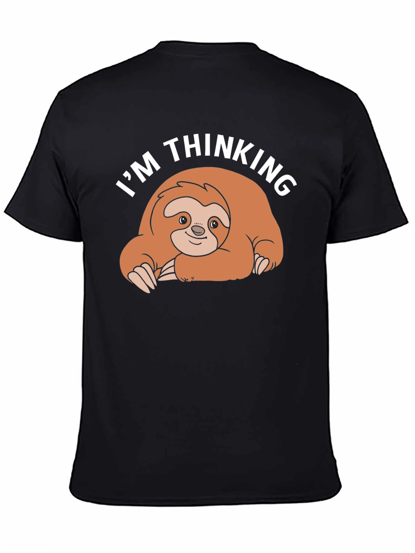 Im Thinking Sloth Black T-Shirt