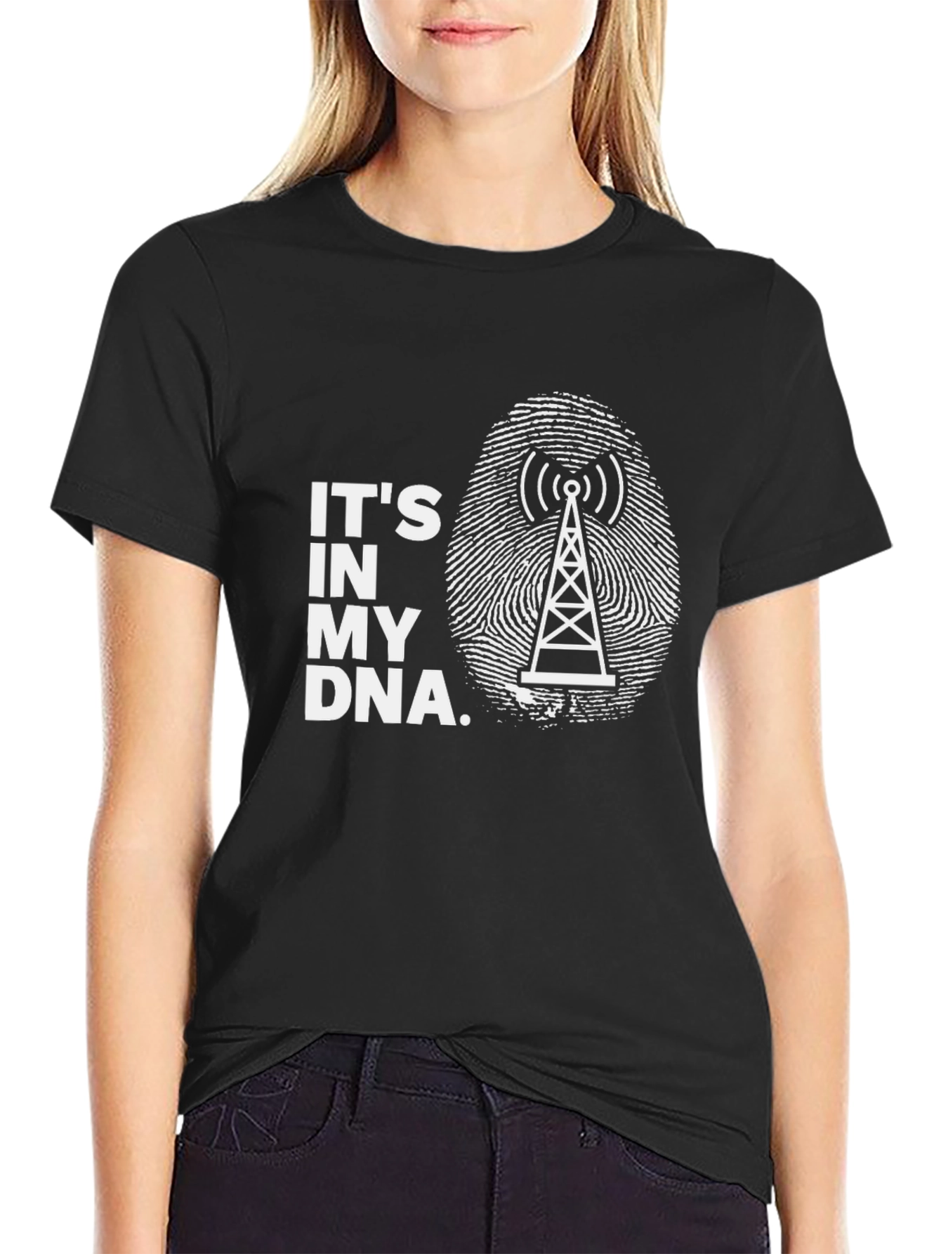 Its In My DNA Radio Tower Graphic T-Shirt