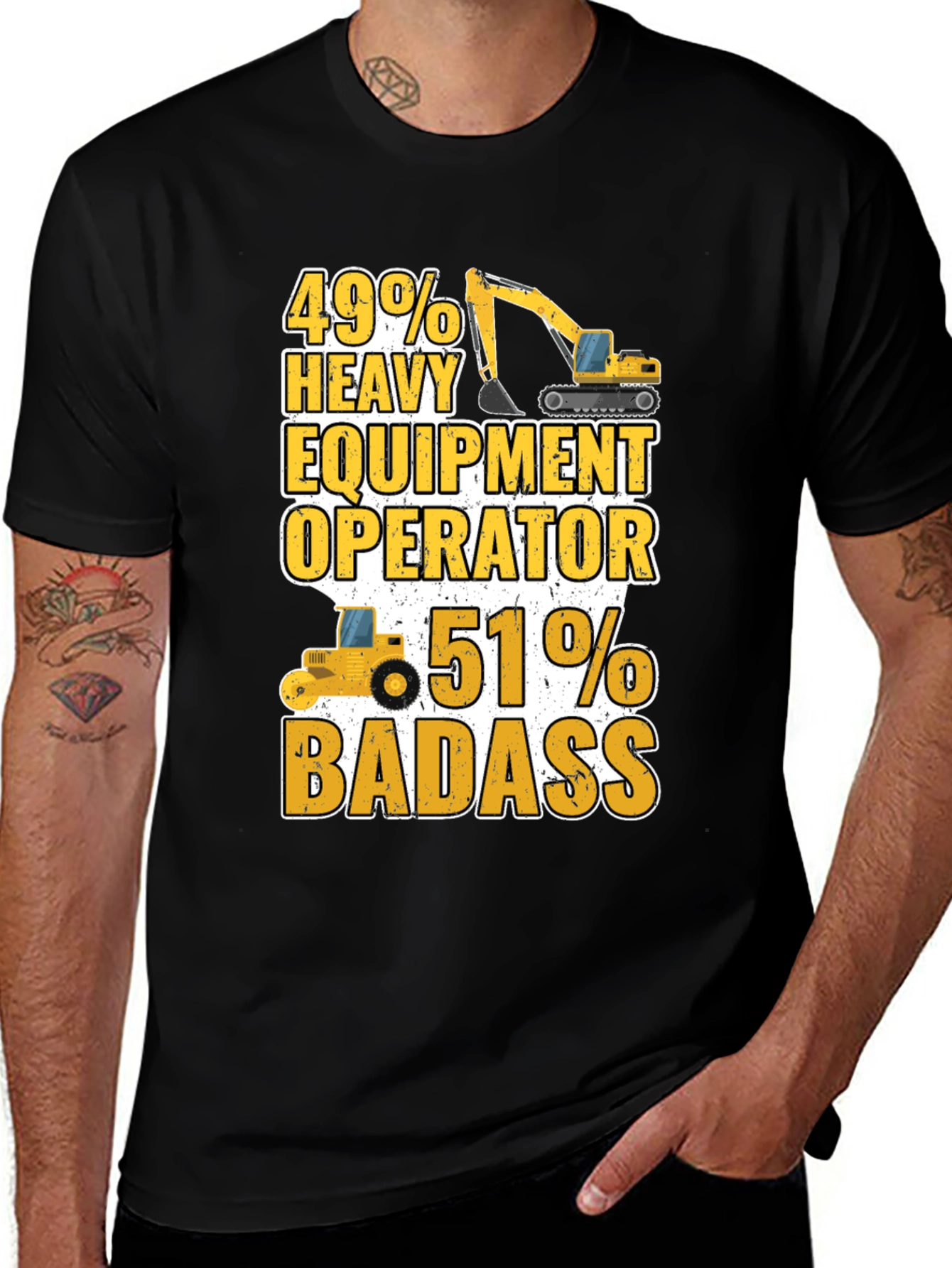 Heavy Equipment Operator Badass T-Shirt