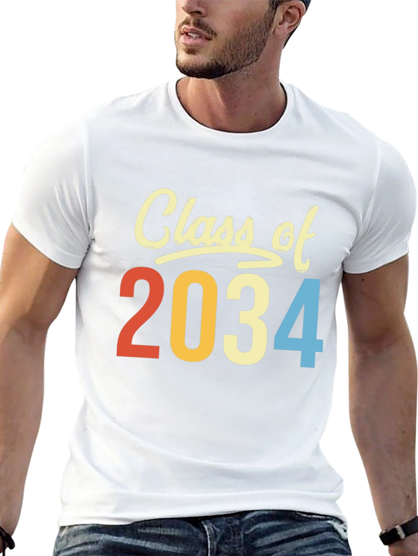 Class of 2034 T-Shirt Retro Style Graduation Tee