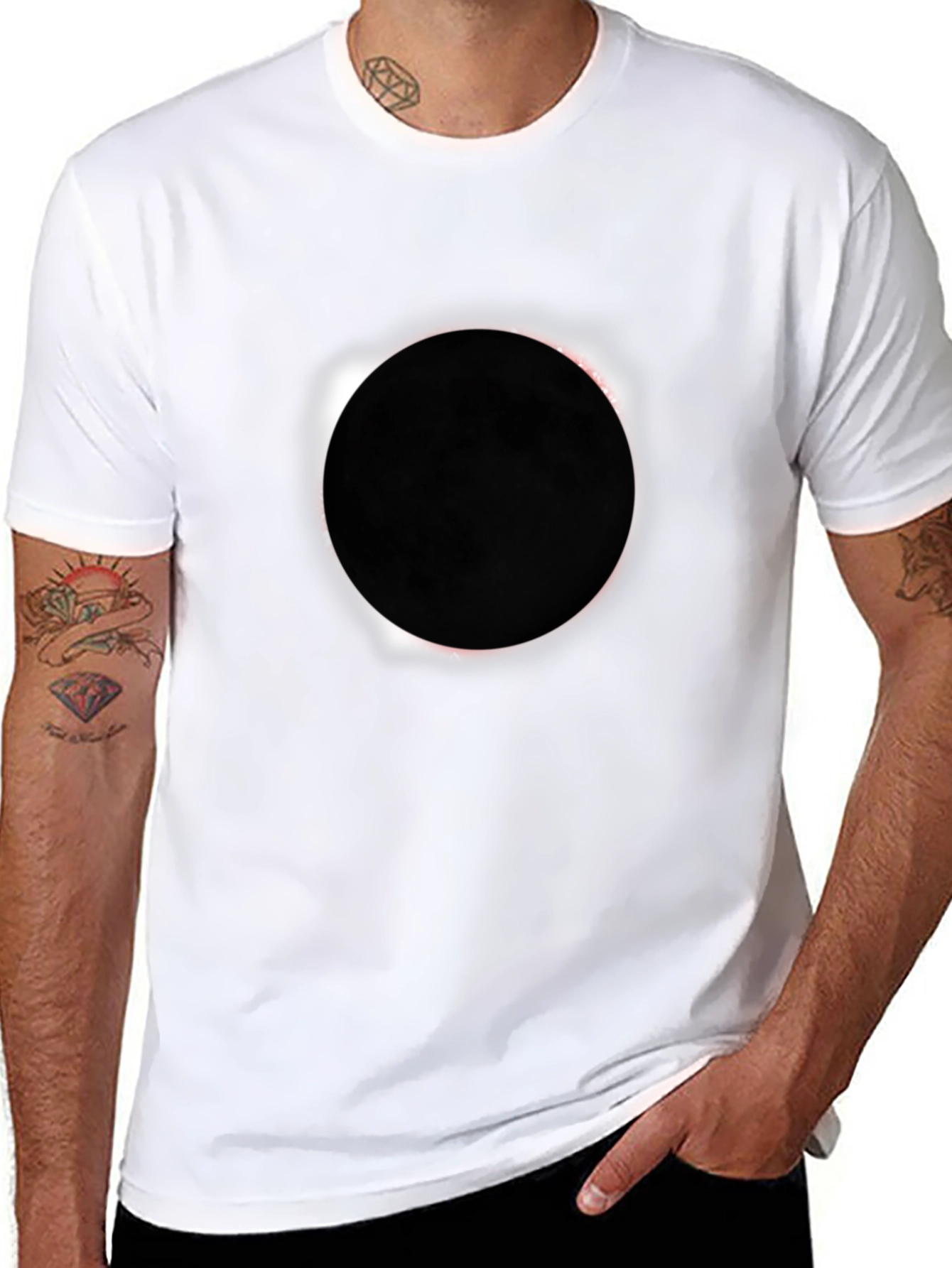 Solar Eclipse Graphic Black T-Shirt