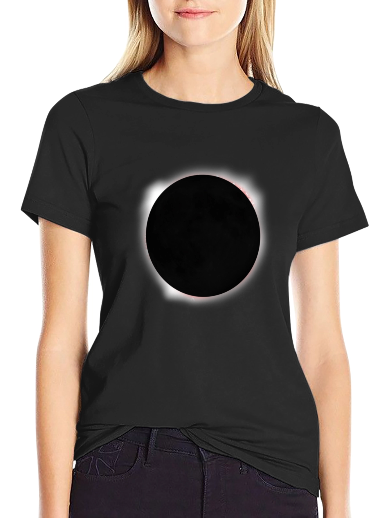 Solar Eclipse Graphic Black T-Shirt